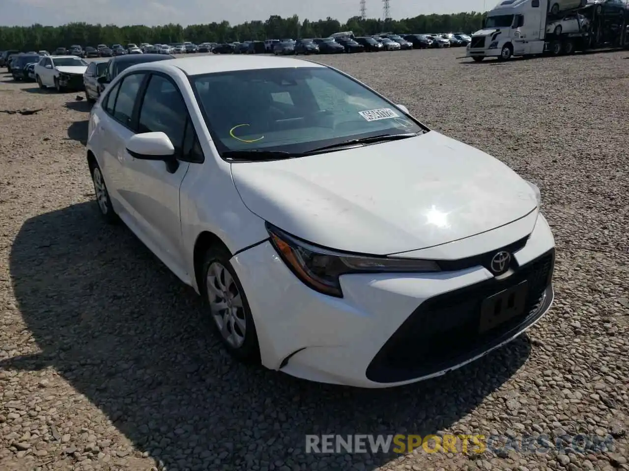 1 Photograph of a damaged car 5YFEPRAE9LP105453 TOYOTA COROLLA 2020