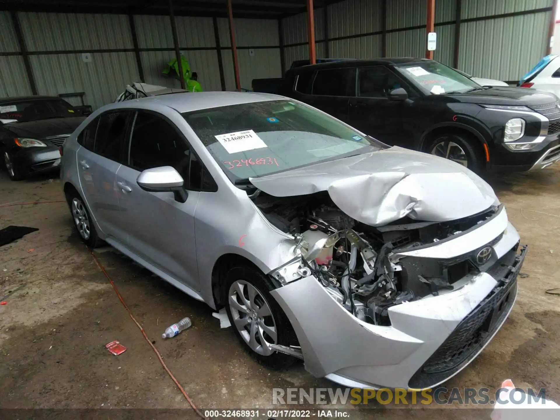 1 Photograph of a damaged car 5YFEPRAE9LP111513 TOYOTA COROLLA 2020