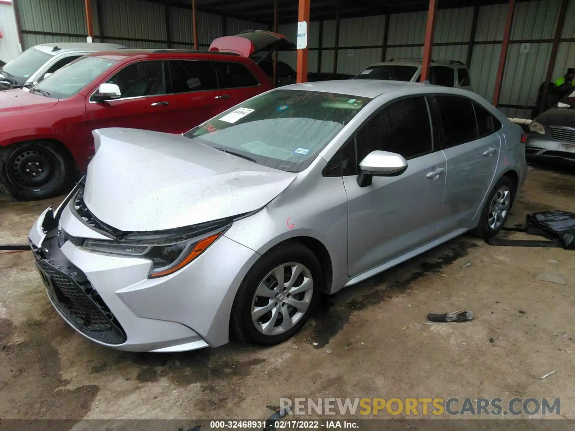 2 Photograph of a damaged car 5YFEPRAE9LP111513 TOYOTA COROLLA 2020