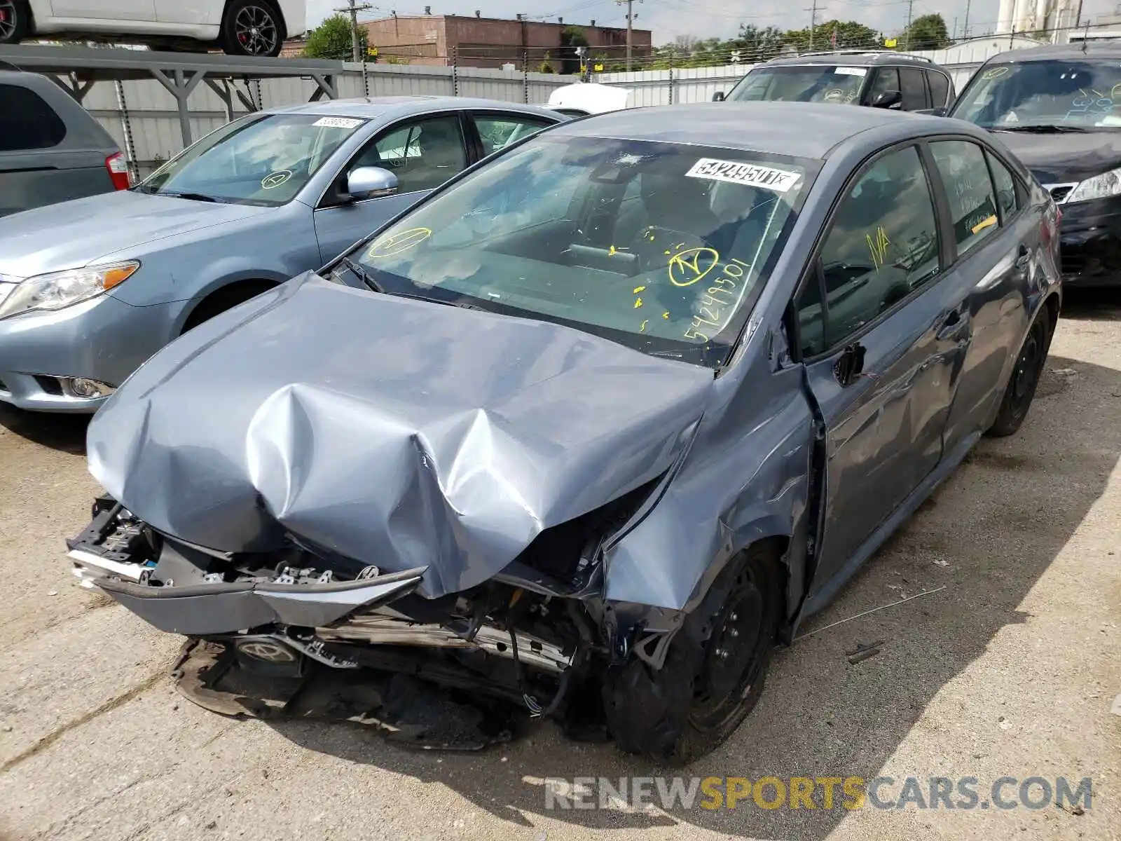 2 Photograph of a damaged car 5YFEPRAE9LP113598 TOYOTA COROLLA 2020