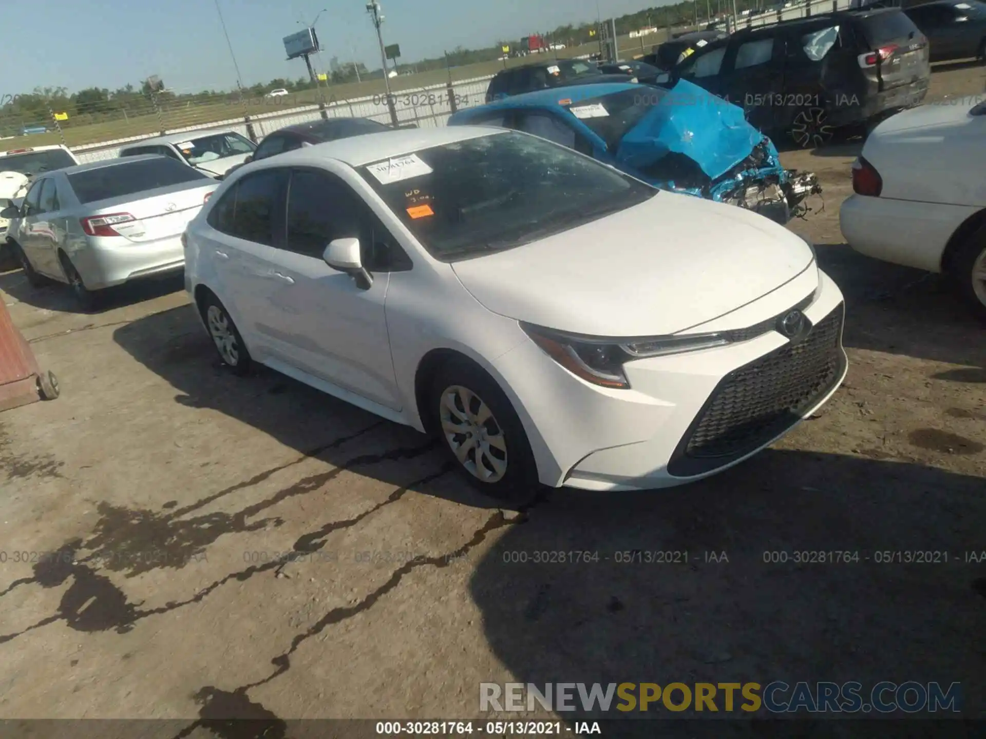 1 Photograph of a damaged car 5YFEPRAE9LP113830 TOYOTA COROLLA 2020