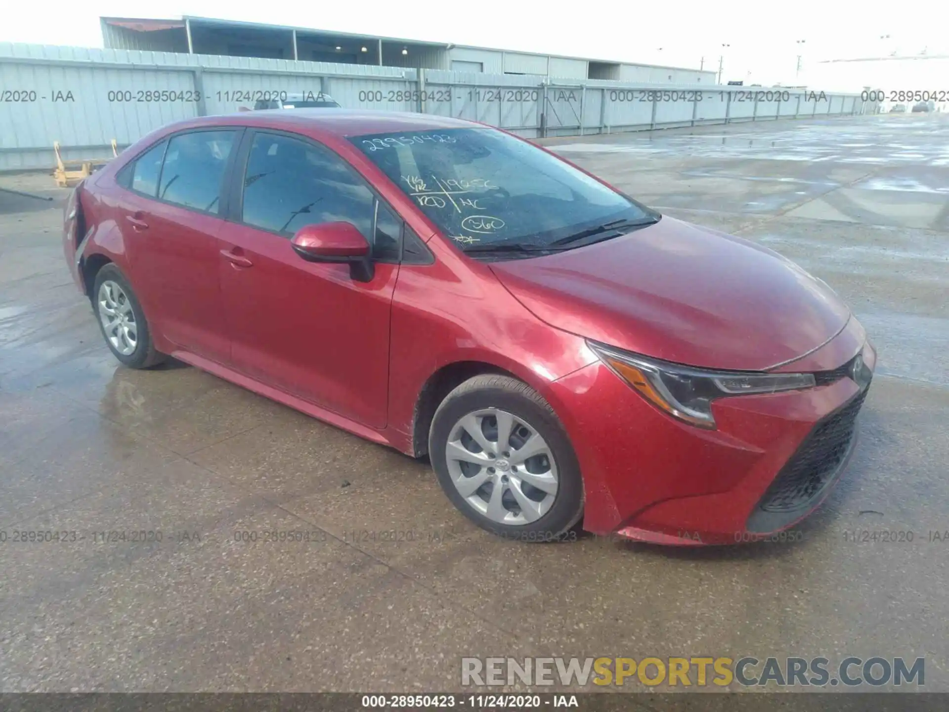 1 Photograph of a damaged car 5YFEPRAE9LP114508 TOYOTA COROLLA 2020