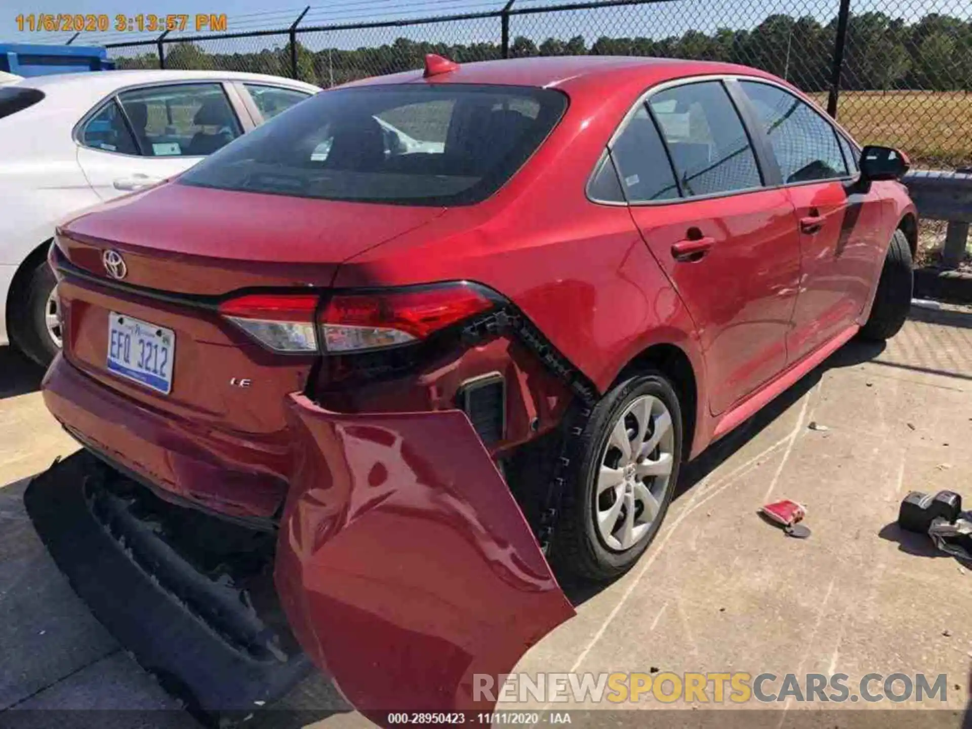 16 Photograph of a damaged car 5YFEPRAE9LP114508 TOYOTA COROLLA 2020