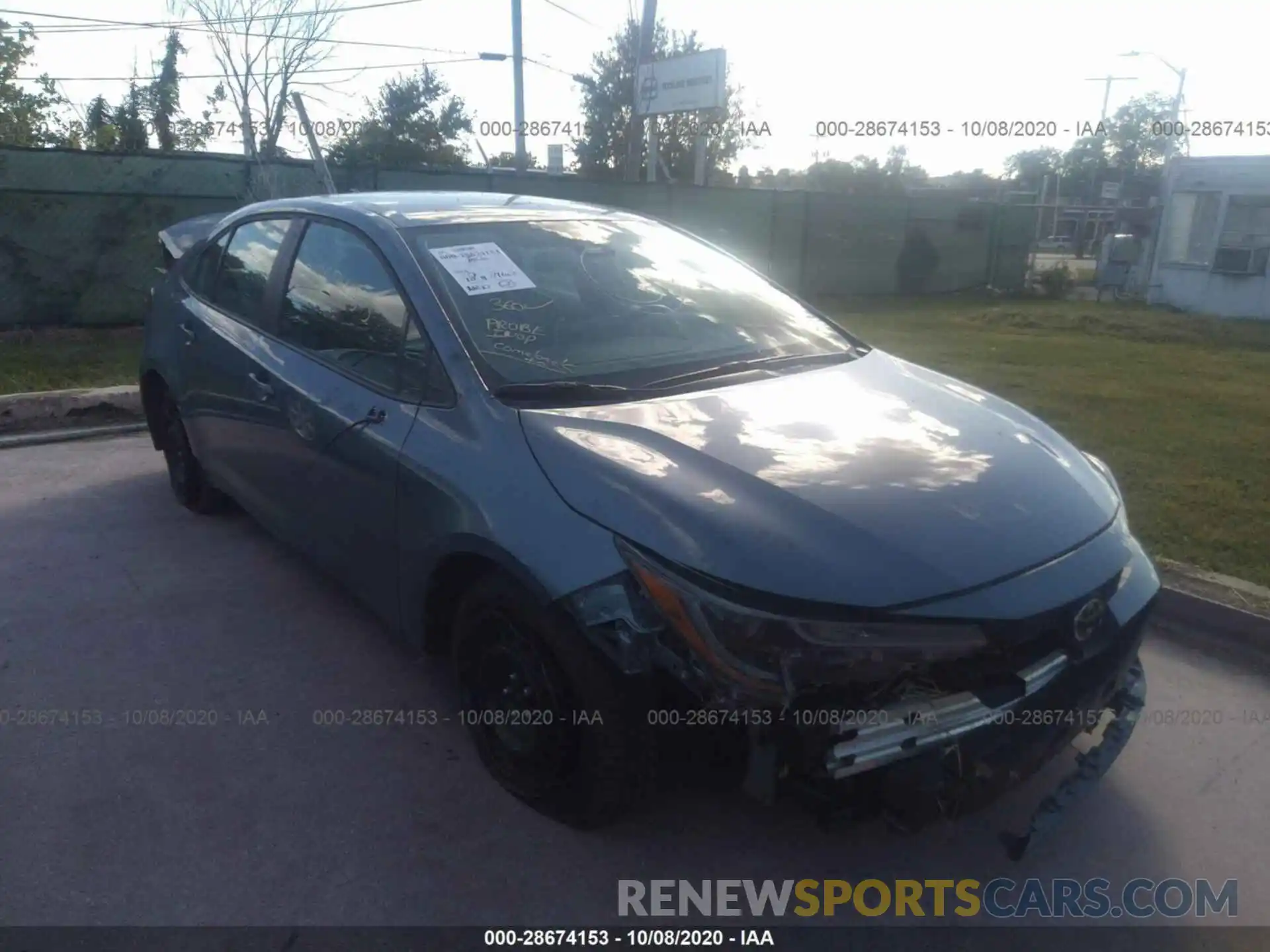 1 Photograph of a damaged car 5YFEPRAE9LP114881 TOYOTA COROLLA 2020