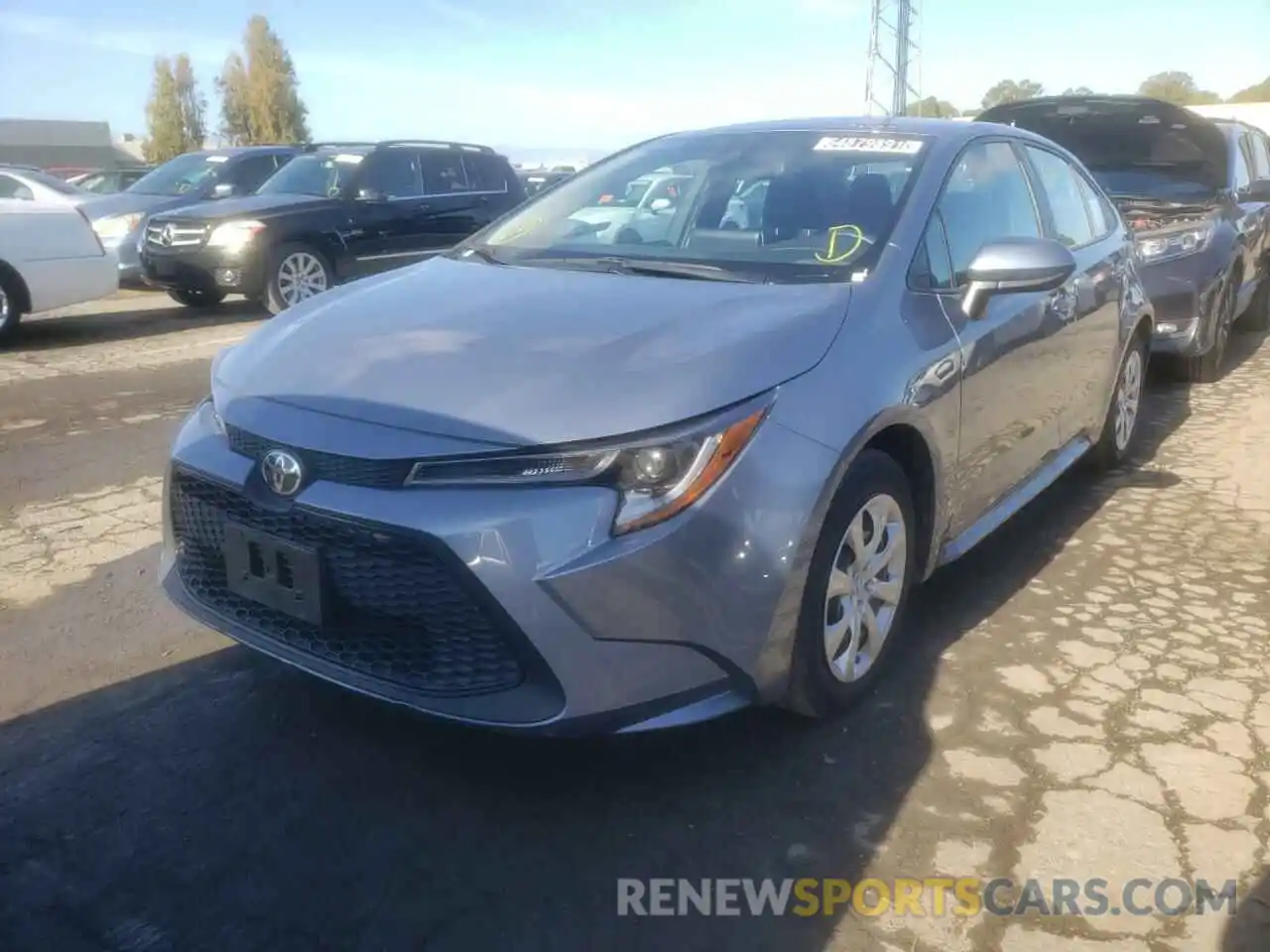 2 Photograph of a damaged car 5YFEPRAE9LP116971 TOYOTA COROLLA 2020