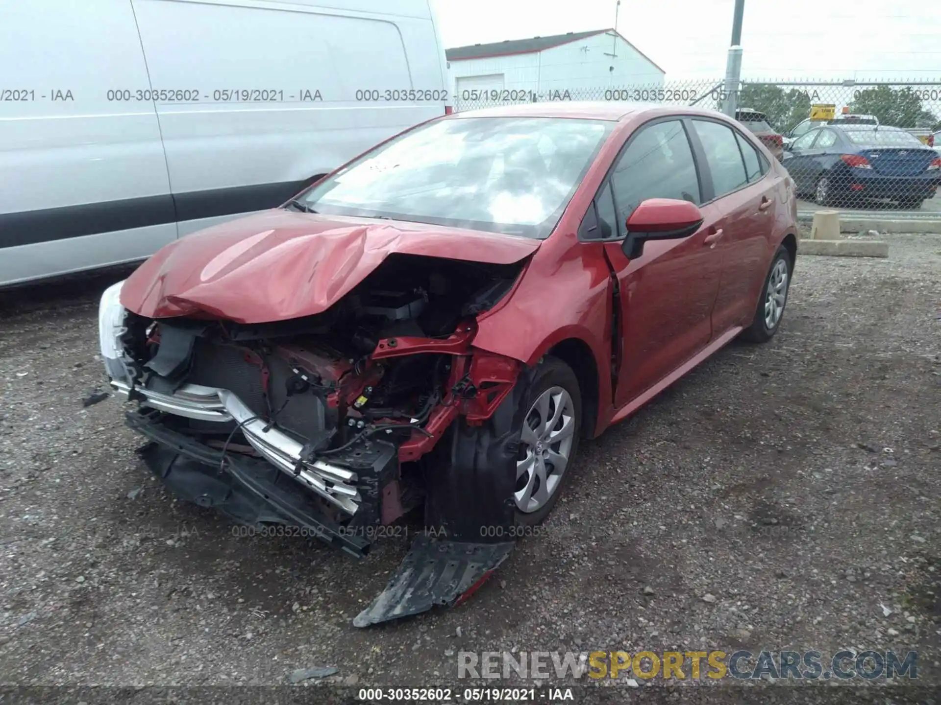 2 Photograph of a damaged car 5YFEPRAE9LP117036 TOYOTA COROLLA 2020