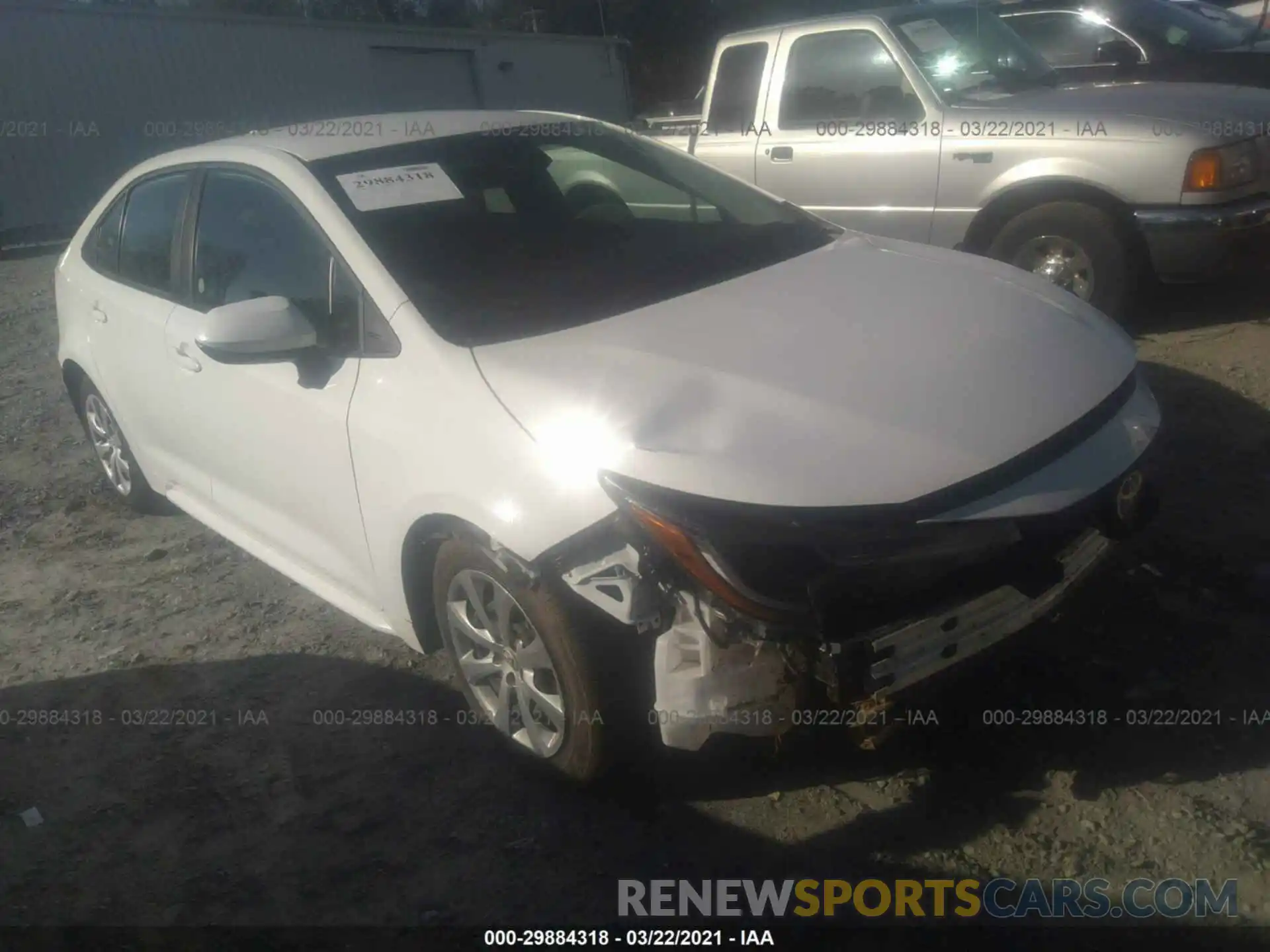 1 Photograph of a damaged car 5YFEPRAE9LP118011 TOYOTA COROLLA 2020