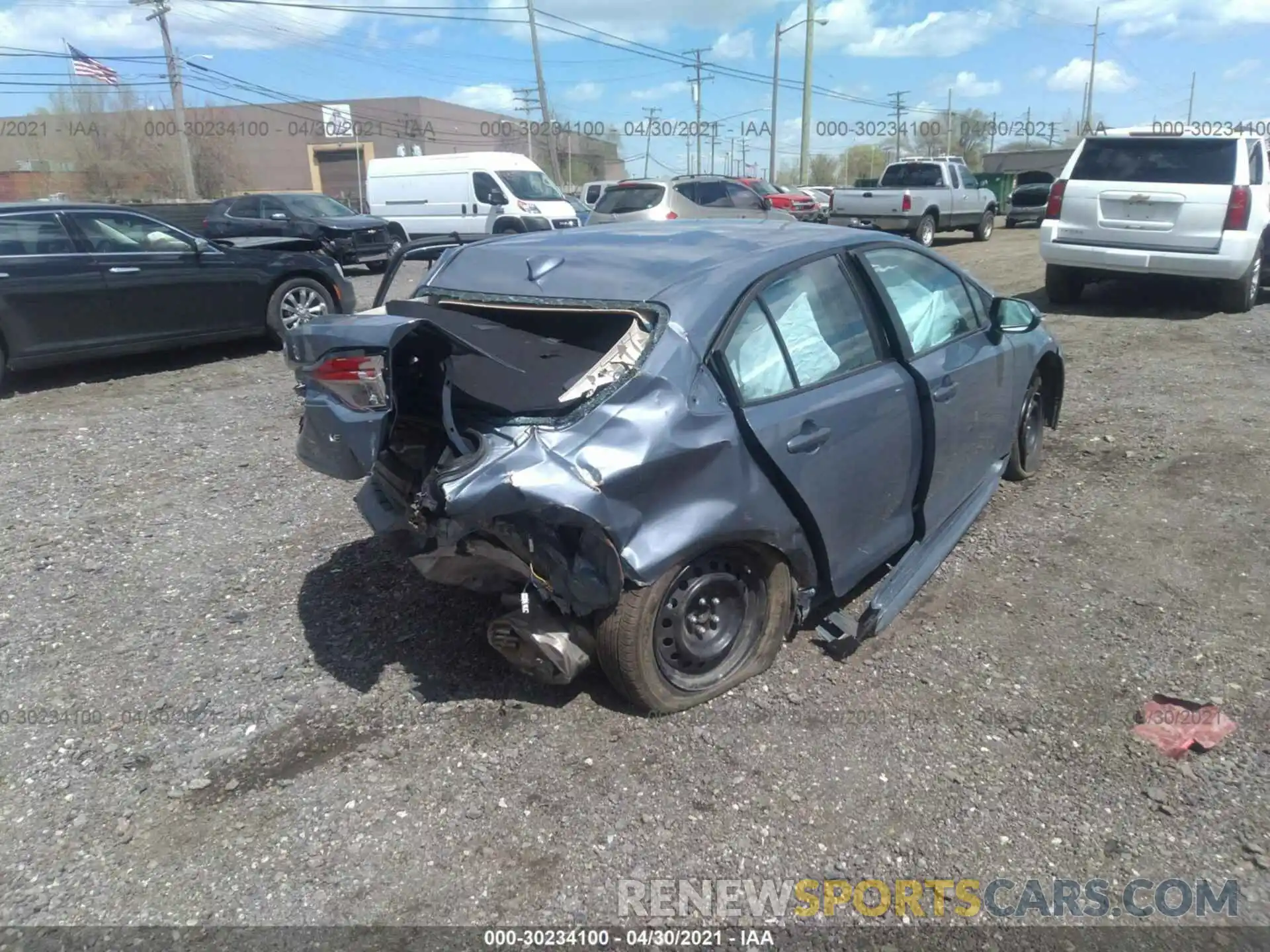 4 Photograph of a damaged car 5YFEPRAE9LP120275 TOYOTA COROLLA 2020