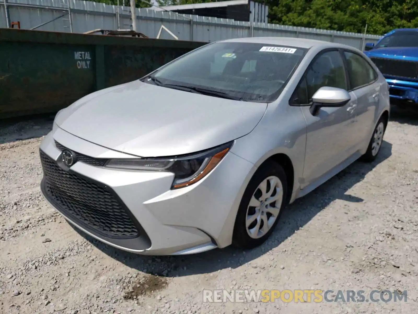 2 Photograph of a damaged car 5YFEPRAE9LP121118 TOYOTA COROLLA 2020