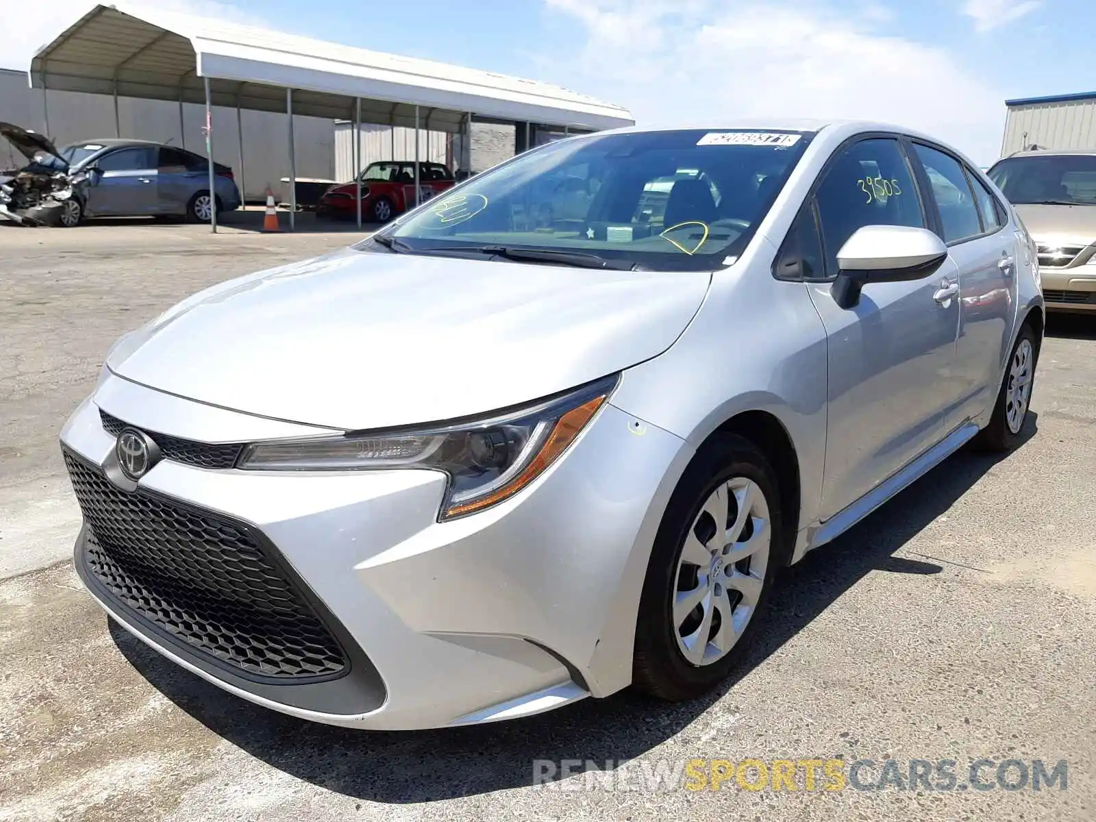 2 Photograph of a damaged car 5YFEPRAE9LP121250 TOYOTA COROLLA 2020