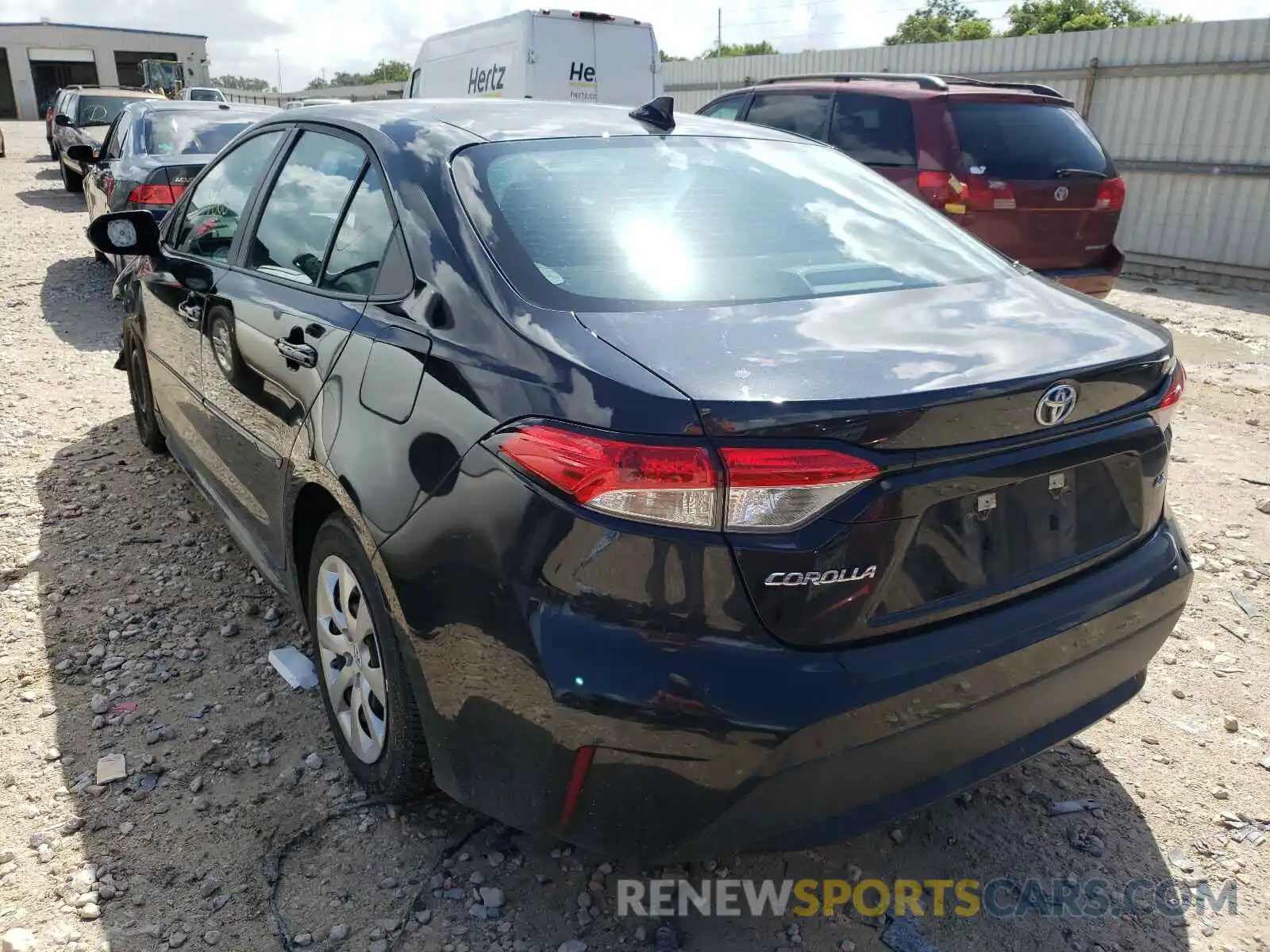 3 Photograph of a damaged car 5YFEPRAE9LP122141 TOYOTA COROLLA 2020