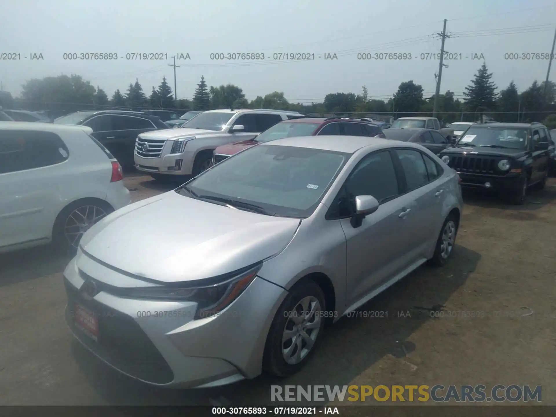 2 Photograph of a damaged car 5YFEPRAE9LP122401 TOYOTA COROLLA 2020