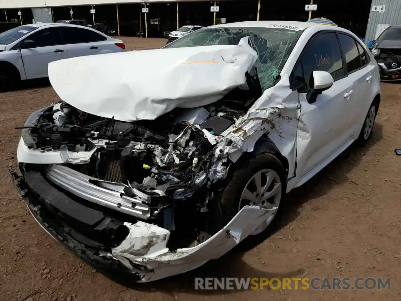 2 Photograph of a damaged car 5YFEPRAE9LP122527 TOYOTA COROLLA 2020