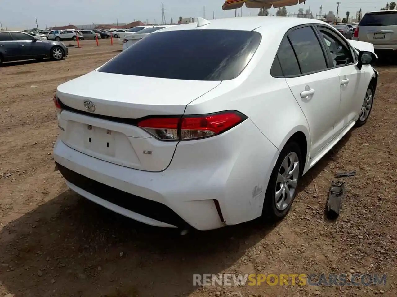 4 Photograph of a damaged car 5YFEPRAE9LP122527 TOYOTA COROLLA 2020