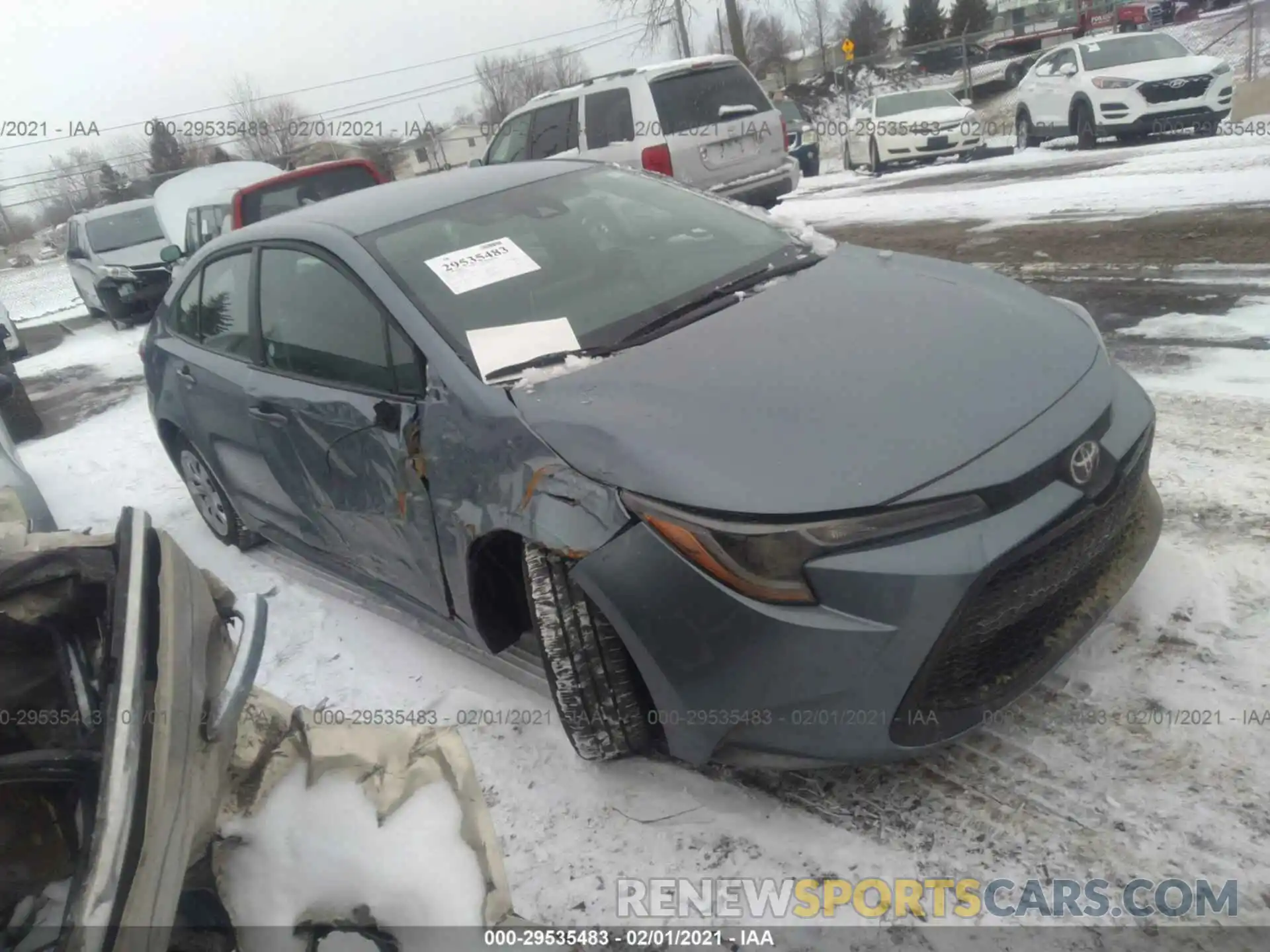 1 Photograph of a damaged car 5YFEPRAE9LP123970 TOYOTA COROLLA 2020