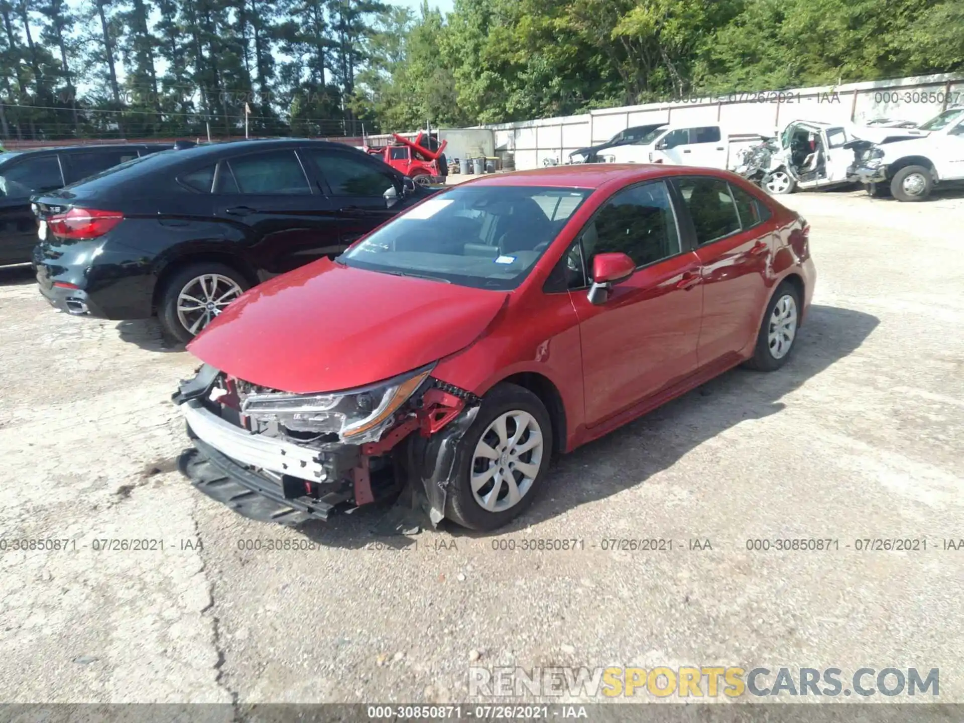 2 Photograph of a damaged car 5YFEPRAE9LP129350 TOYOTA COROLLA 2020