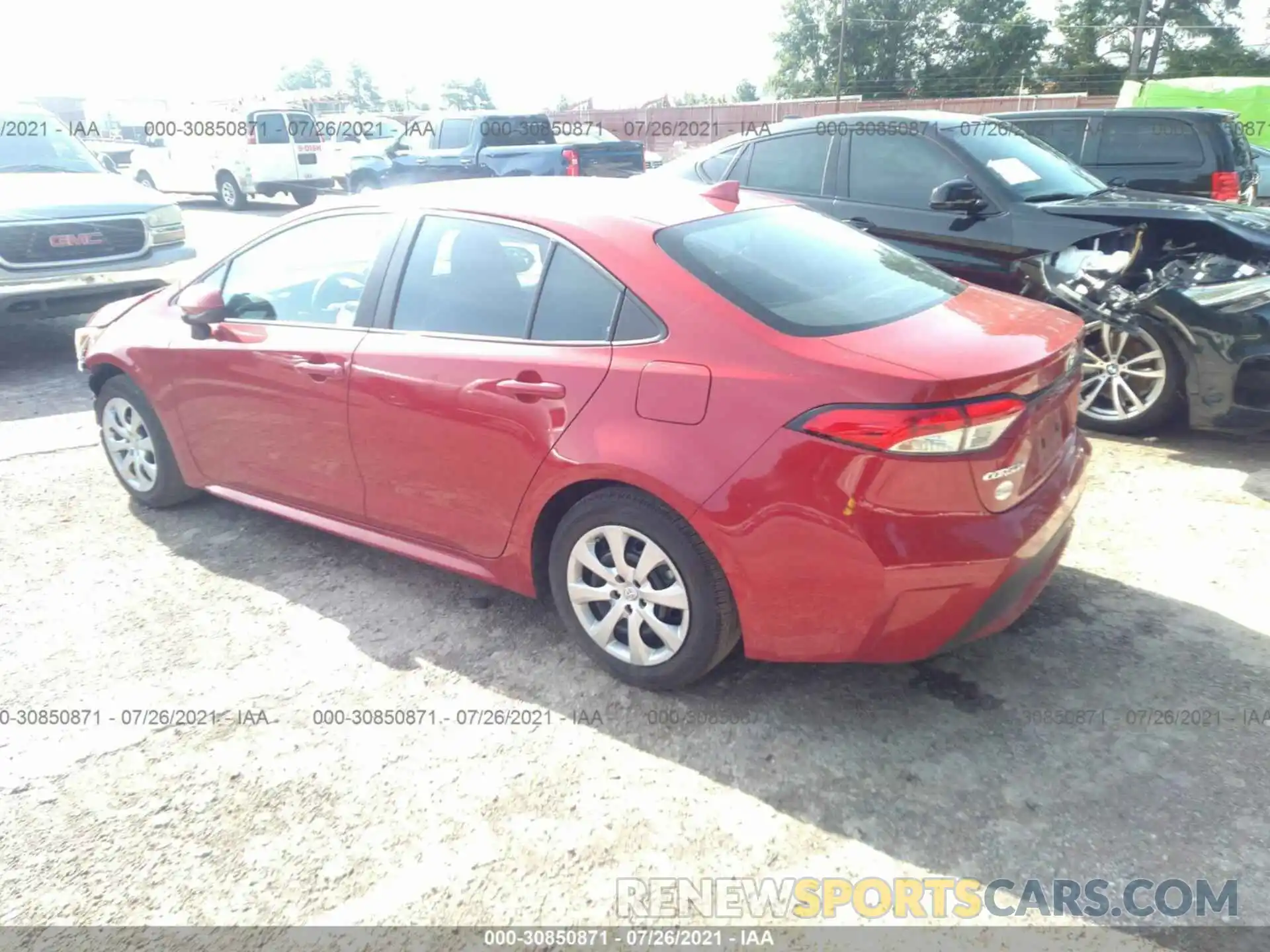 3 Photograph of a damaged car 5YFEPRAE9LP129350 TOYOTA COROLLA 2020