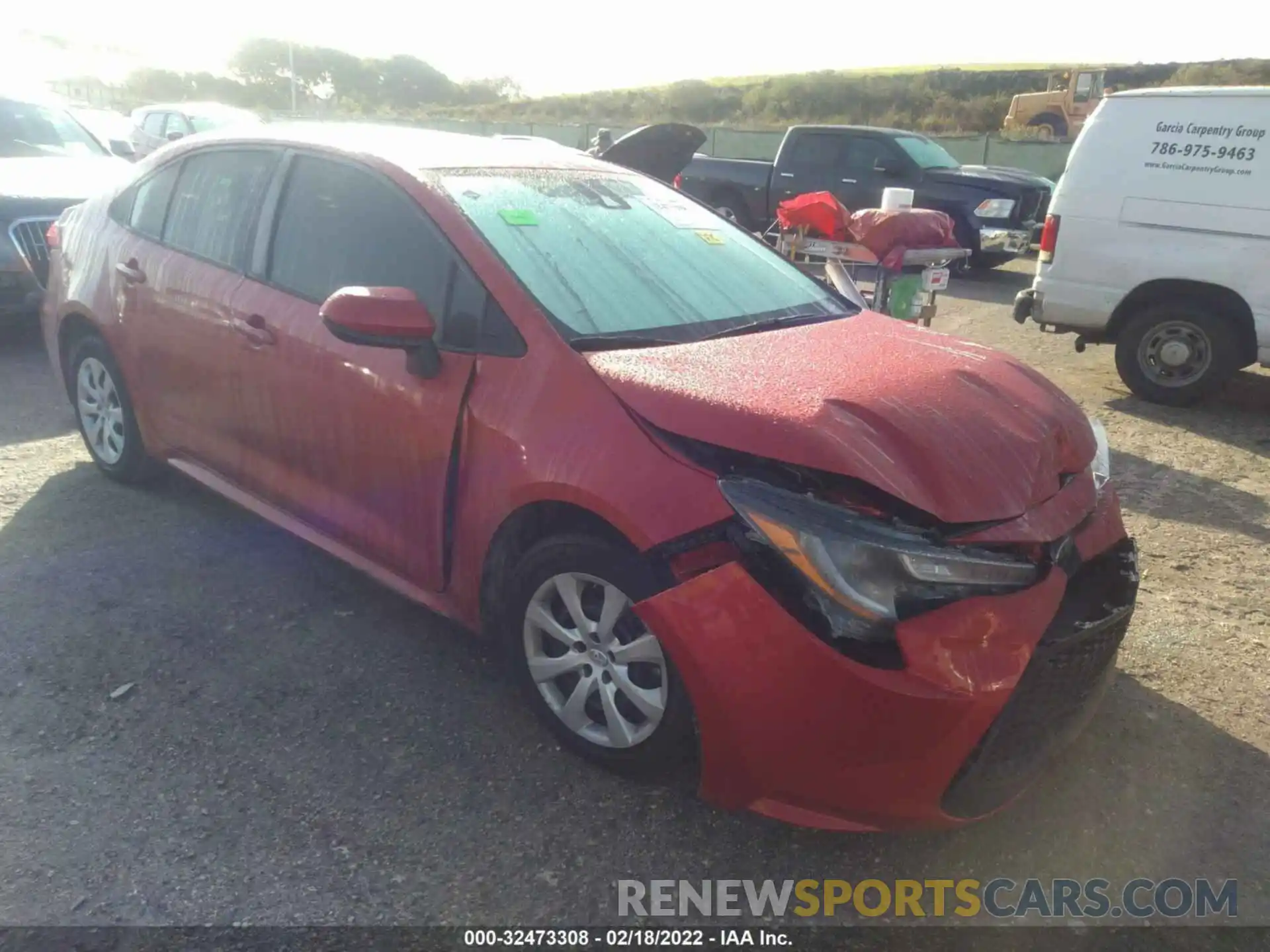 1 Photograph of a damaged car 5YFEPRAE9LP130174 TOYOTA COROLLA 2020