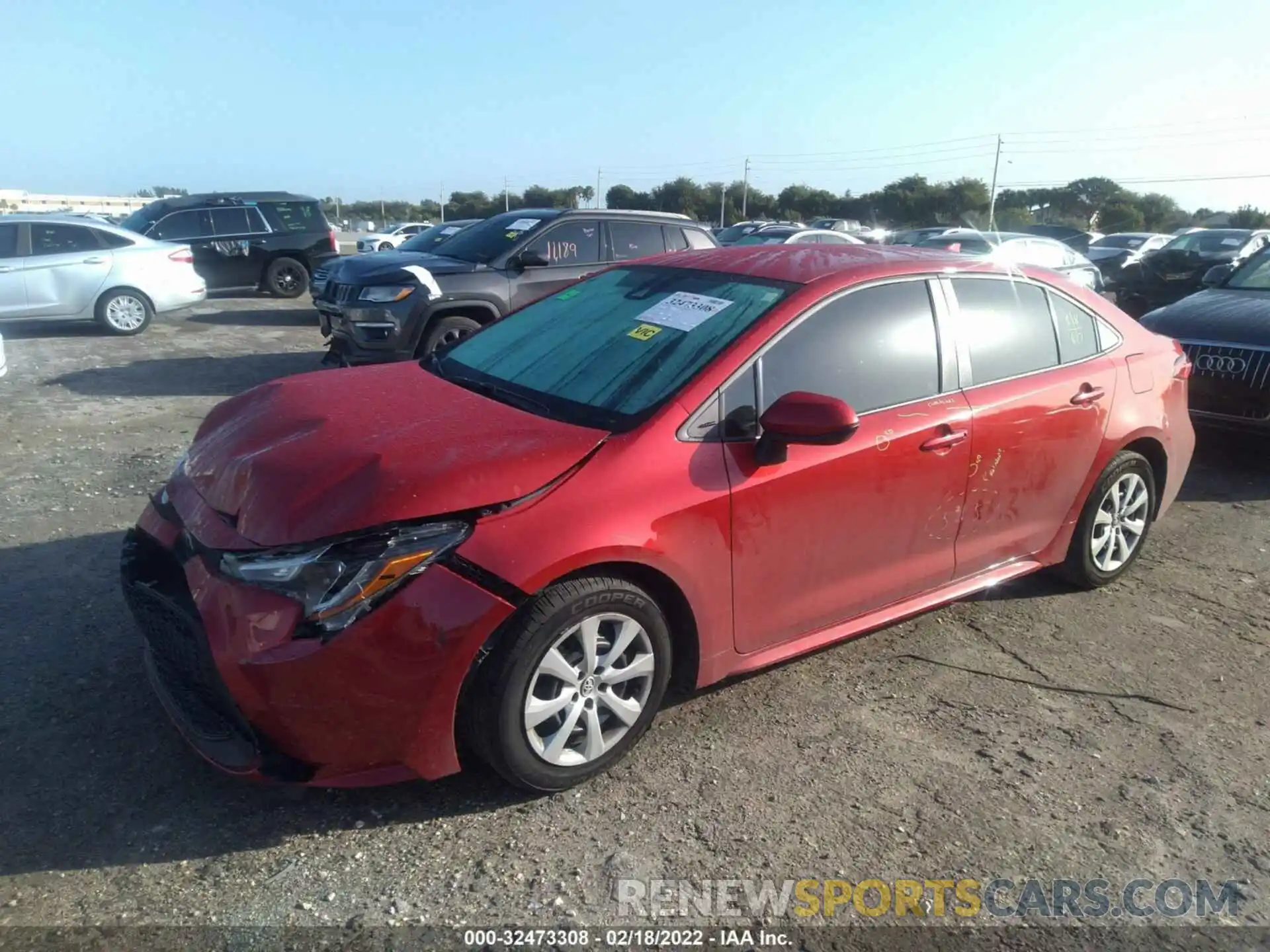 2 Photograph of a damaged car 5YFEPRAE9LP130174 TOYOTA COROLLA 2020