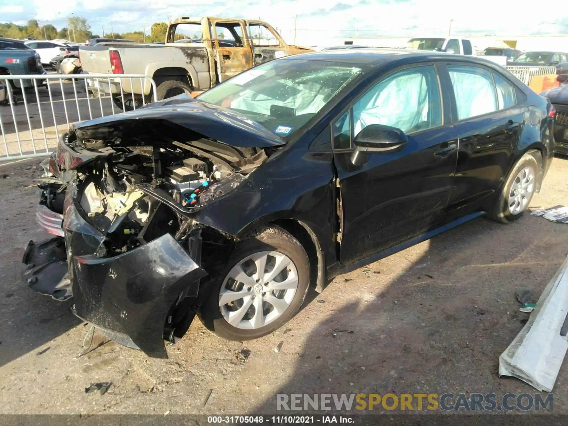 2 Photograph of a damaged car 5YFEPRAE9LP131972 TOYOTA COROLLA 2020