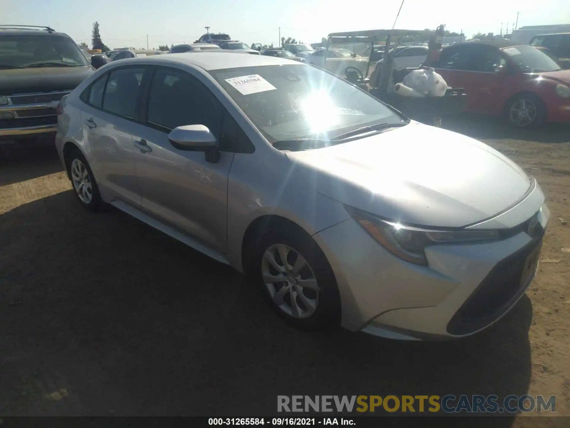 1 Photograph of a damaged car 5YFEPRAE9LP134449 TOYOTA COROLLA 2020