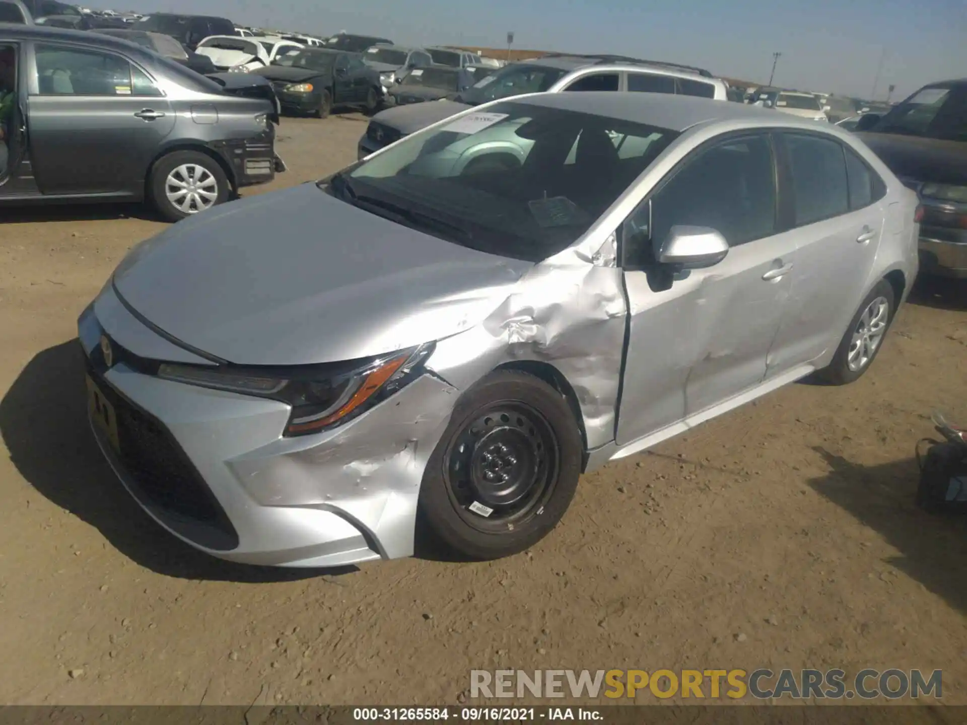 2 Photograph of a damaged car 5YFEPRAE9LP134449 TOYOTA COROLLA 2020