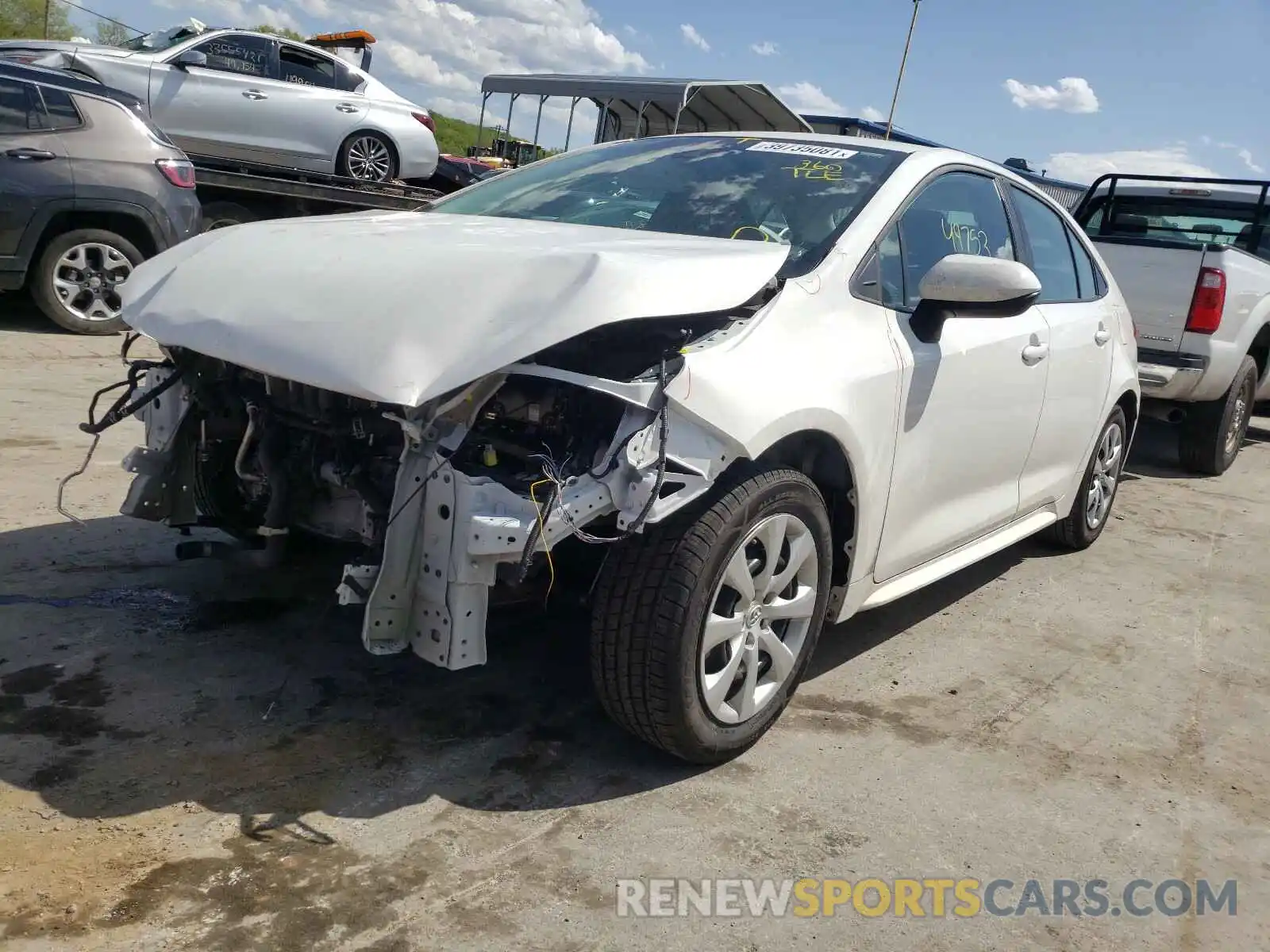 2 Photograph of a damaged car 5YFEPRAE9LP138534 TOYOTA COROLLA 2020