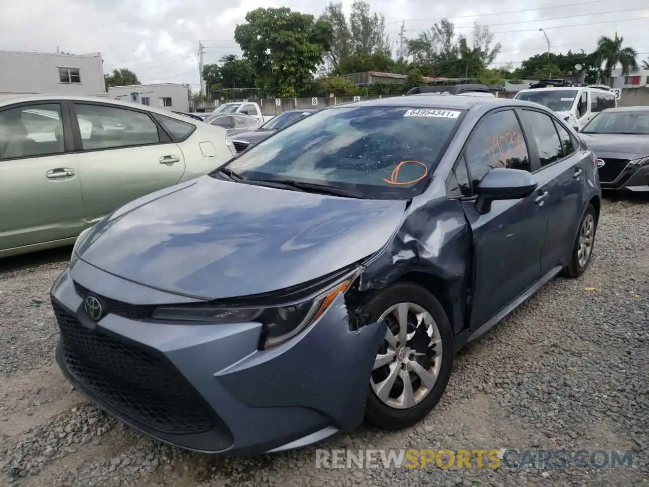 2 Photograph of a damaged car 5YFEPRAE9LP140168 TOYOTA COROLLA 2020