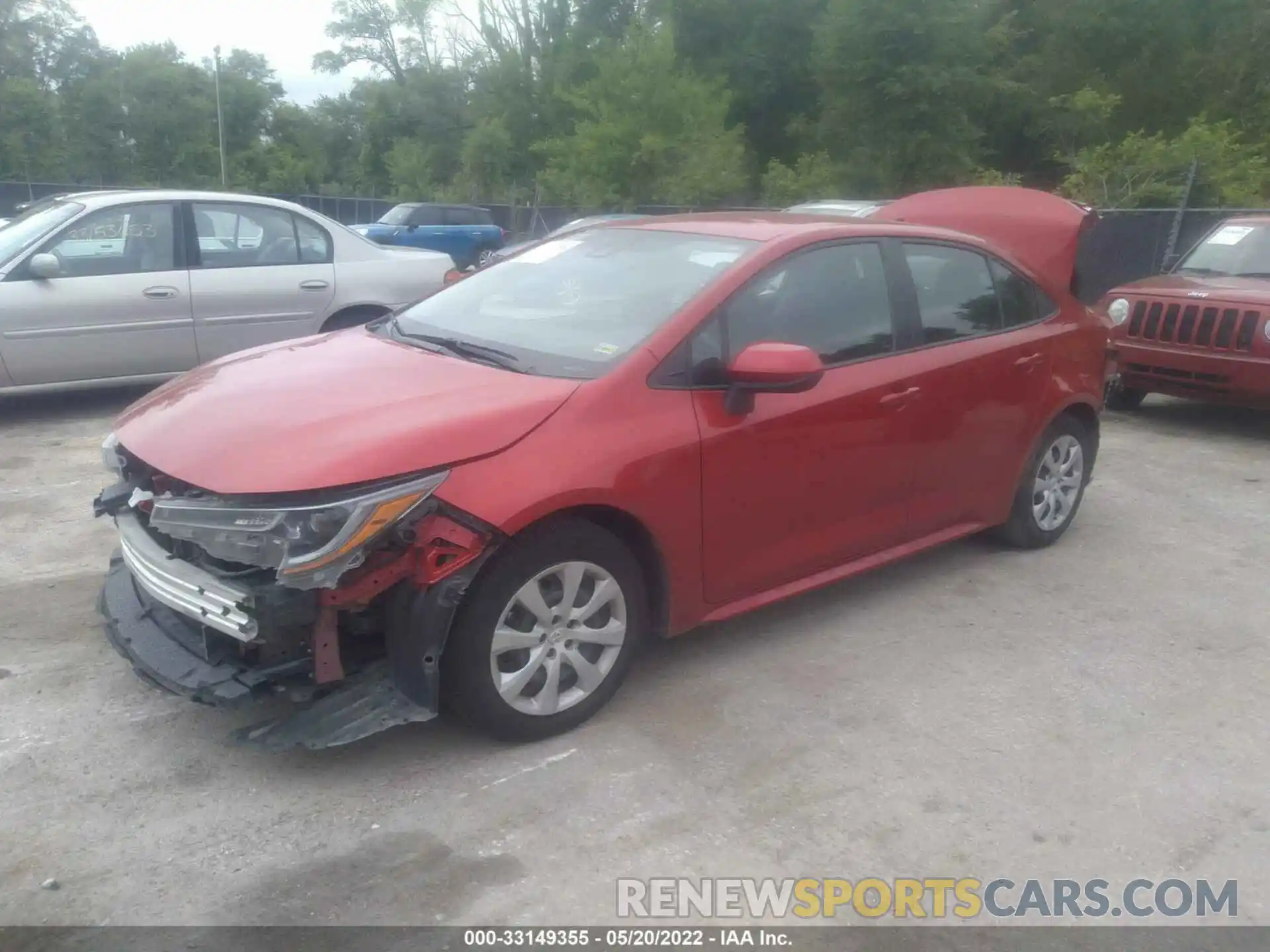 2 Photograph of a damaged car 5YFEPRAE9LP143149 TOYOTA COROLLA 2020