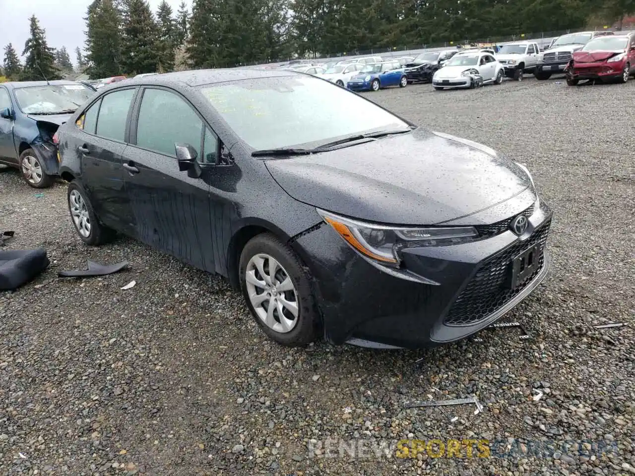 1 Photograph of a damaged car 5YFEPRAE9LP143460 TOYOTA COROLLA 2020