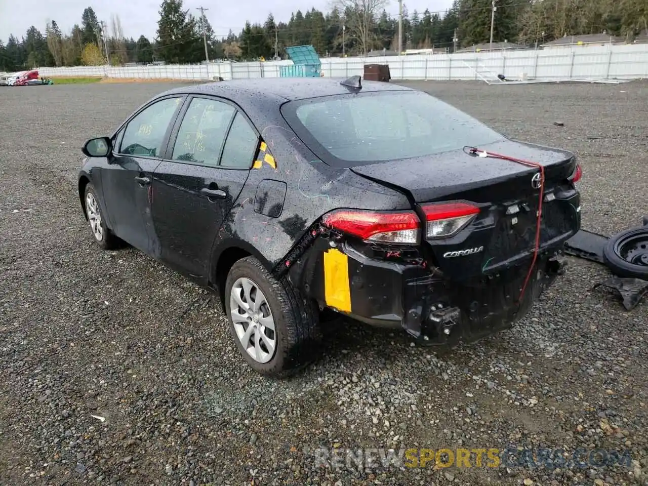 3 Photograph of a damaged car 5YFEPRAE9LP143460 TOYOTA COROLLA 2020