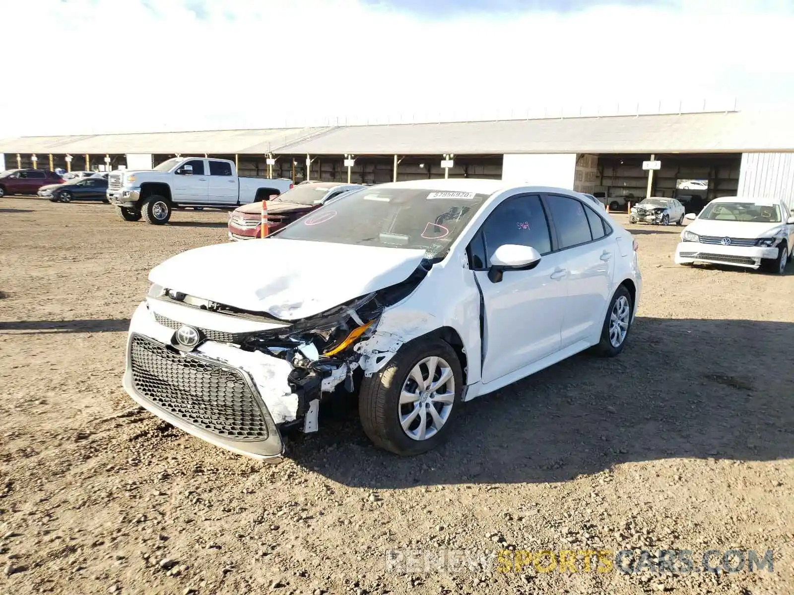 2 Photograph of a damaged car 5YFEPRAE9LP145497 TOYOTA COROLLA 2020