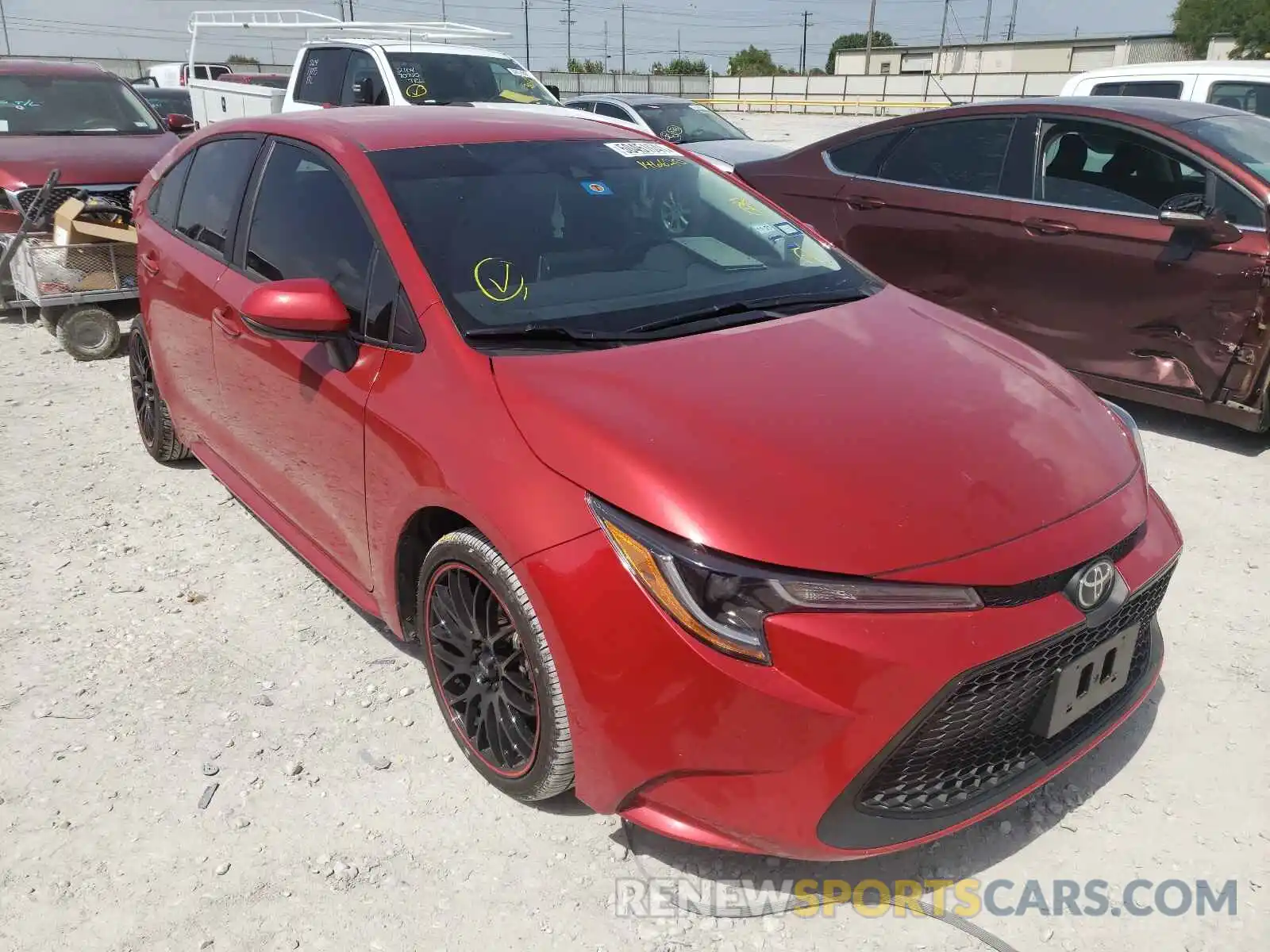 1 Photograph of a damaged car 5YFEPRAE9LP146620 TOYOTA COROLLA 2020