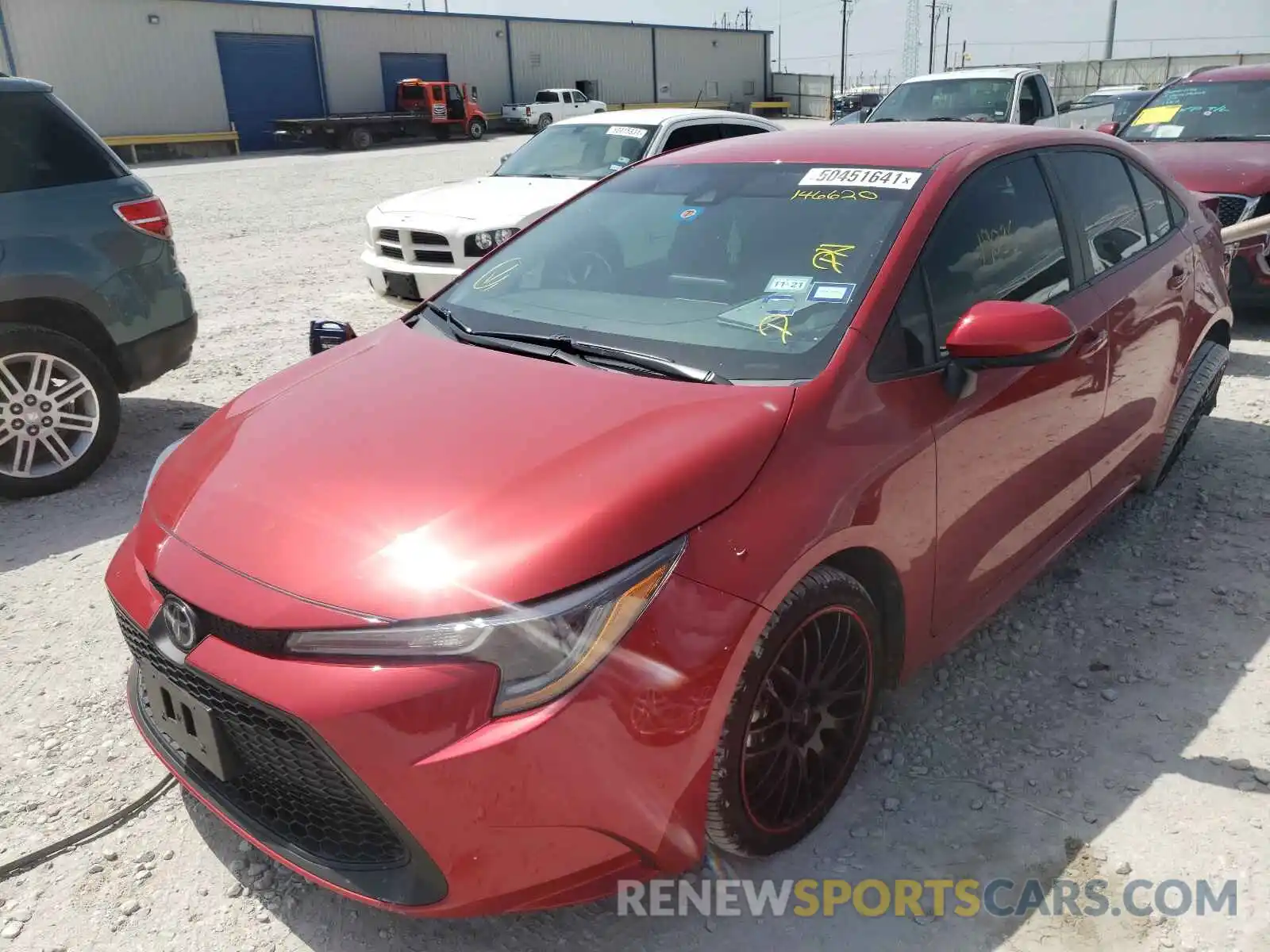 2 Photograph of a damaged car 5YFEPRAE9LP146620 TOYOTA COROLLA 2020