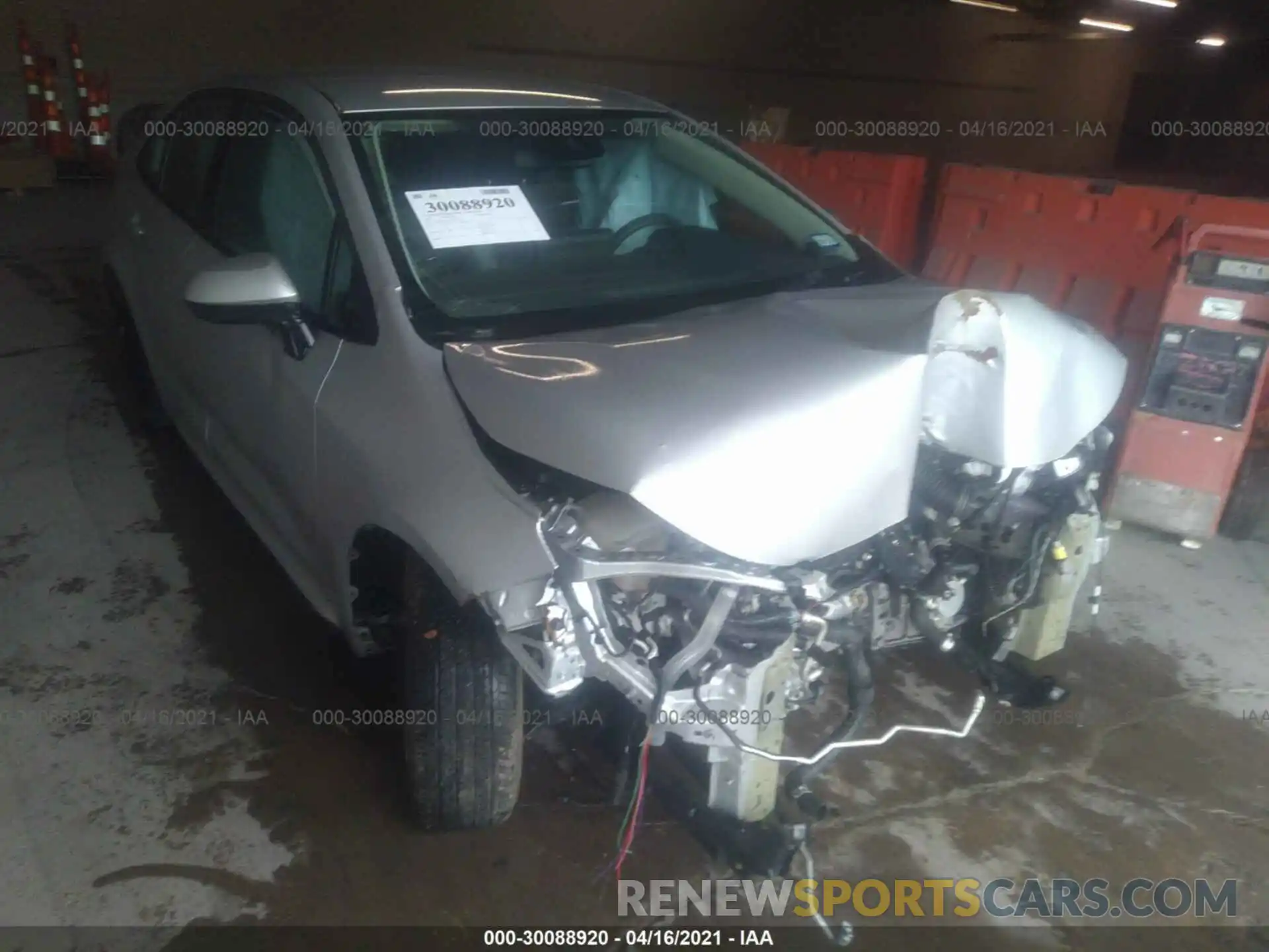 1 Photograph of a damaged car 5YFEPRAEXLP006317 TOYOTA COROLLA 2020