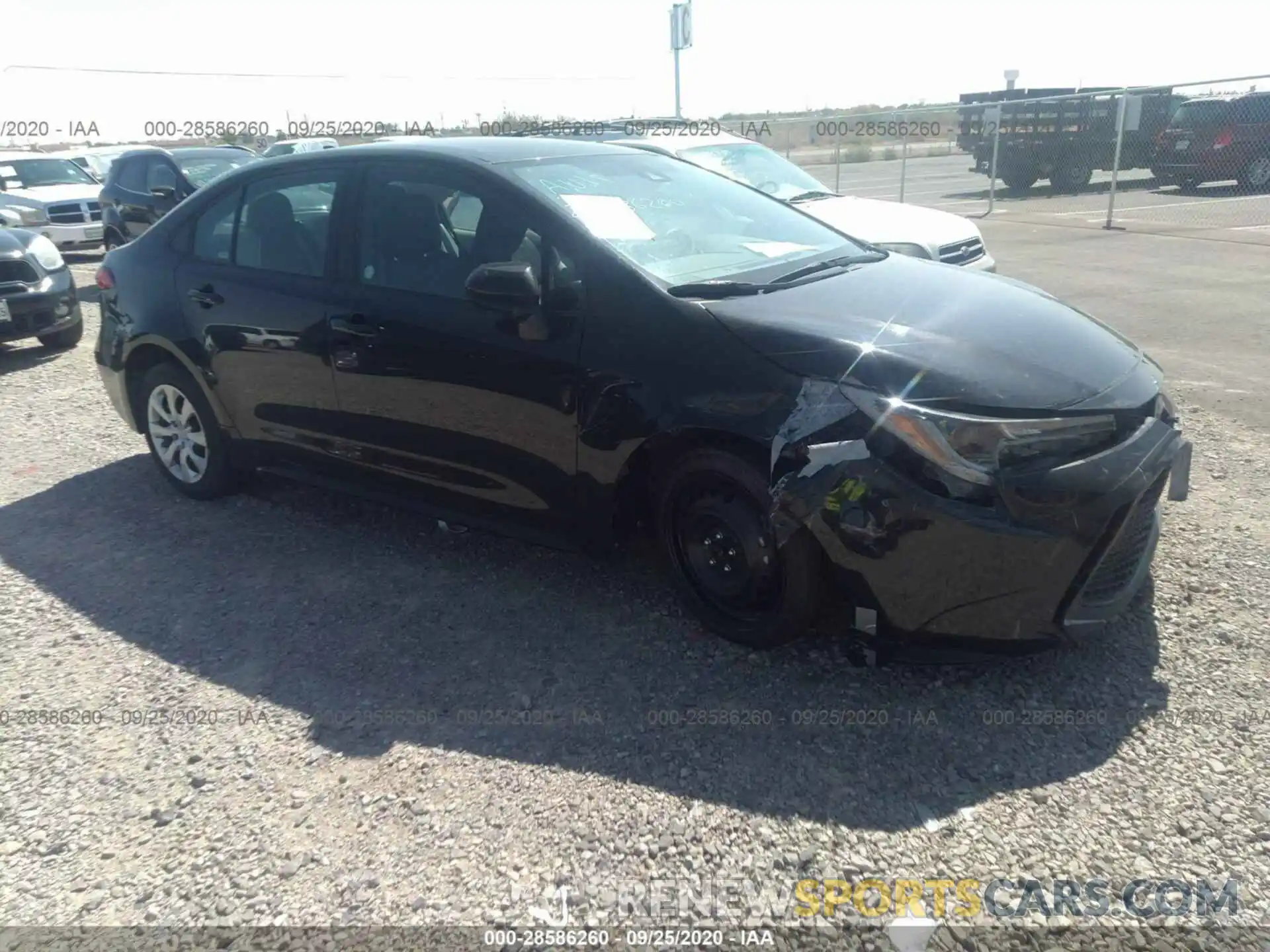 1 Photograph of a damaged car 5YFEPRAEXLP010643 TOYOTA COROLLA 2020