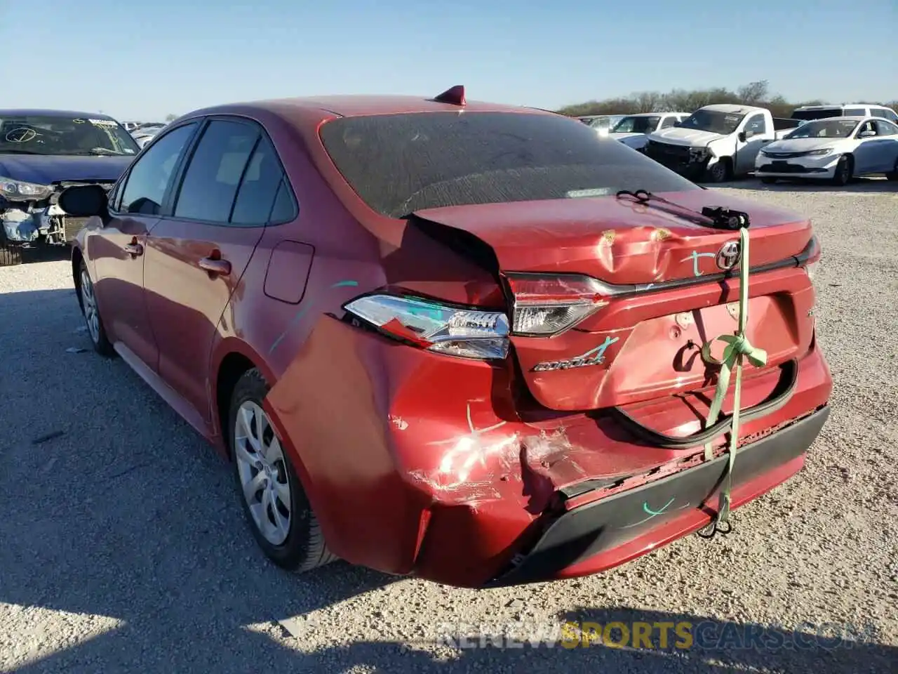 3 Photograph of a damaged car 5YFEPRAEXLP012795 TOYOTA COROLLA 2020