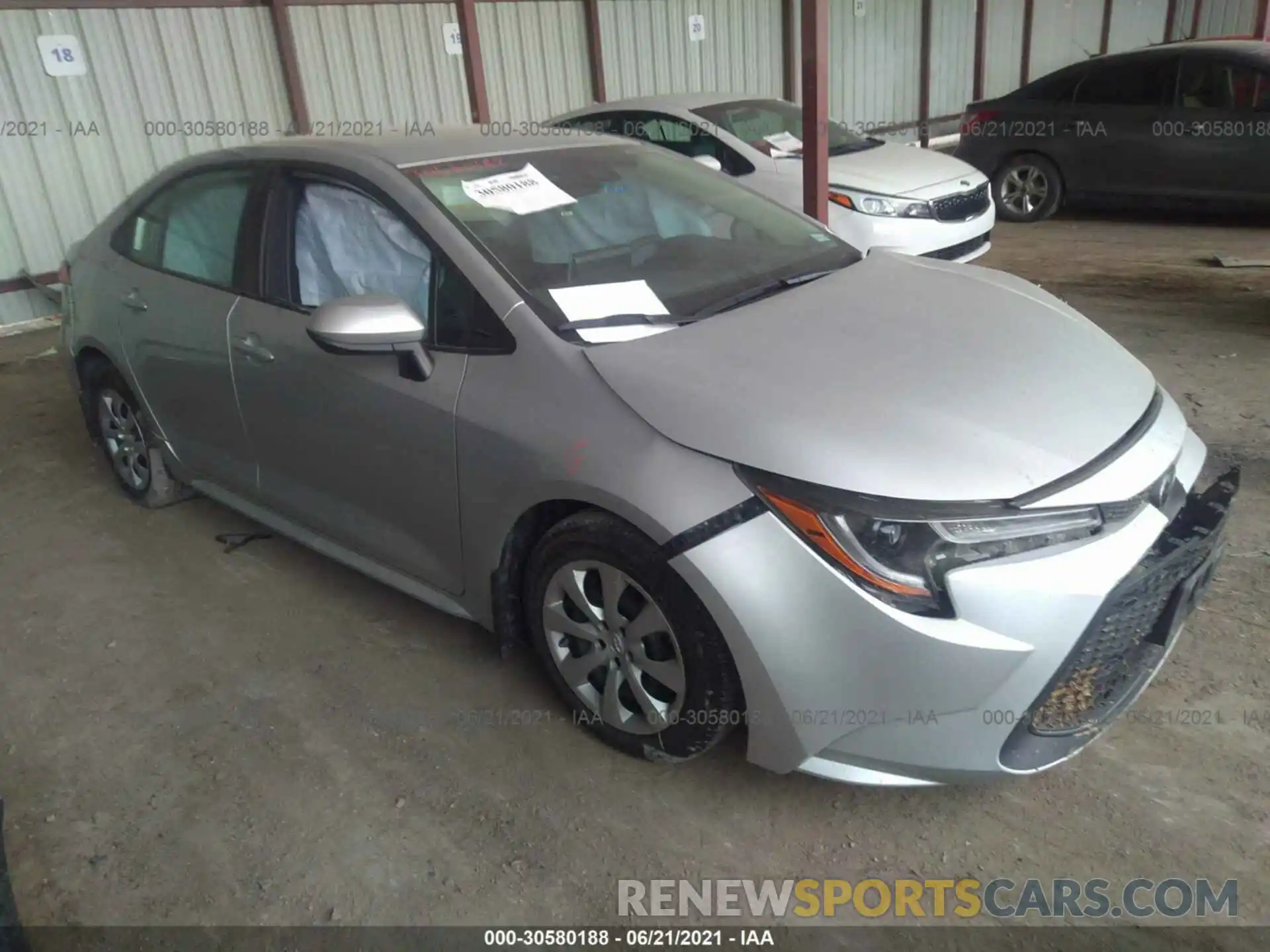 1 Photograph of a damaged car 5YFEPRAEXLP015602 TOYOTA COROLLA 2020