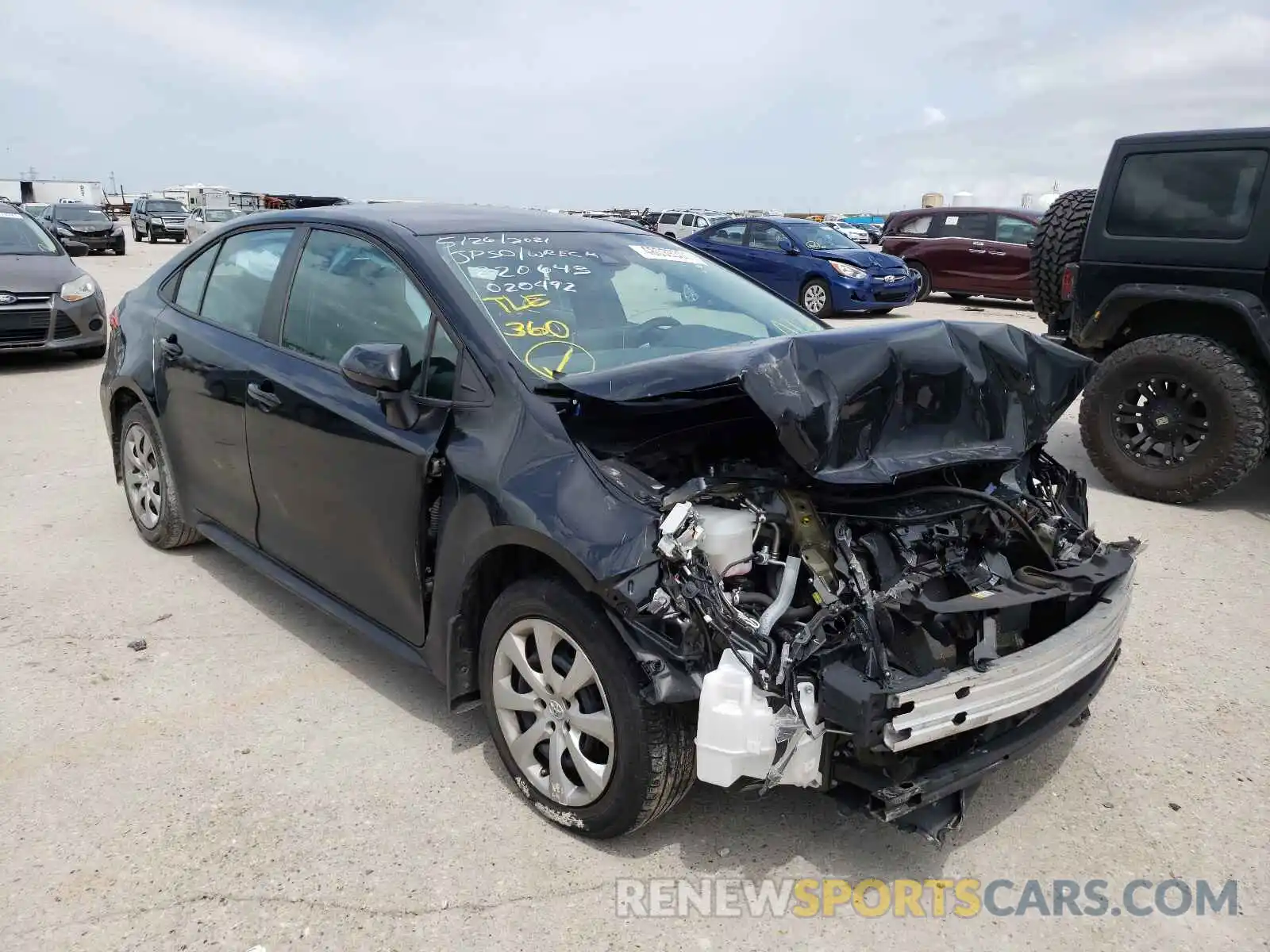 1 Photograph of a damaged car 5YFEPRAEXLP020492 TOYOTA COROLLA 2020