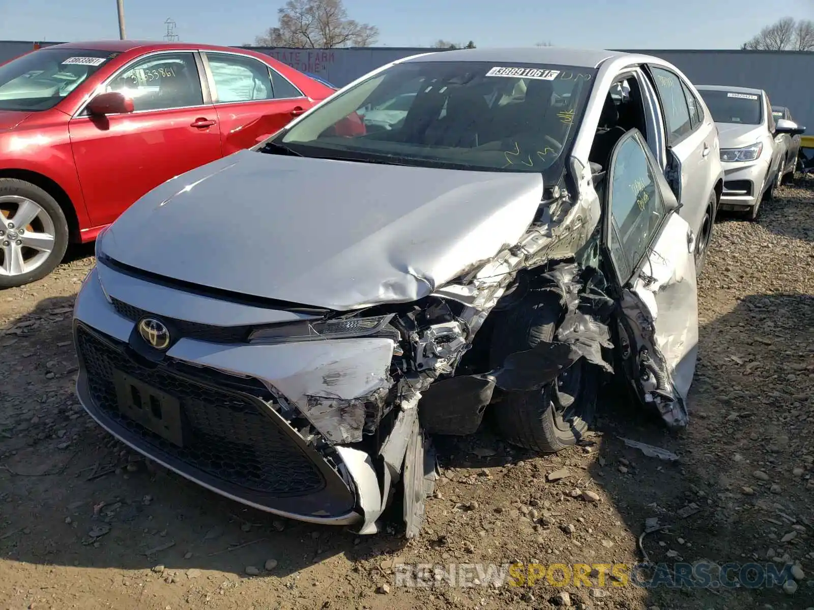 2 Photograph of a damaged car 5YFEPRAEXLP021822 TOYOTA COROLLA 2020