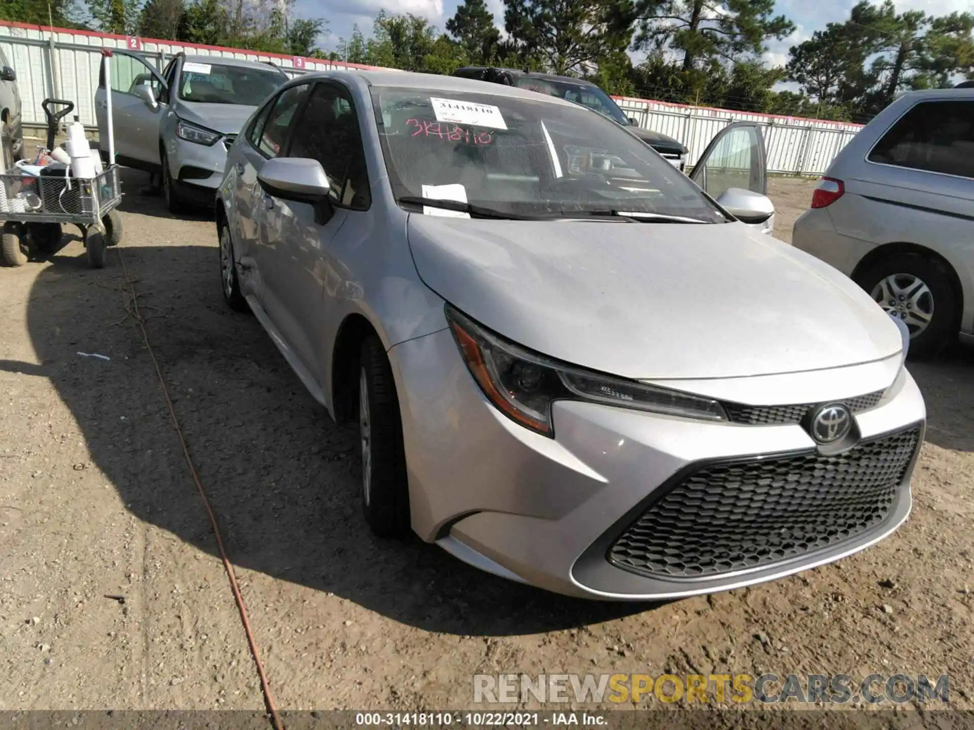 1 Photograph of a damaged car 5YFEPRAEXLP022453 TOYOTA COROLLA 2020