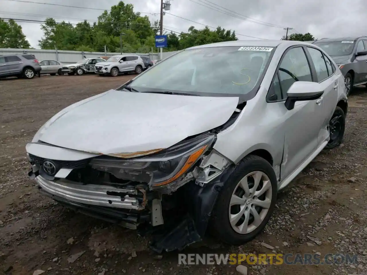 2 Photograph of a damaged car 5YFEPRAEXLP023196 TOYOTA COROLLA 2020