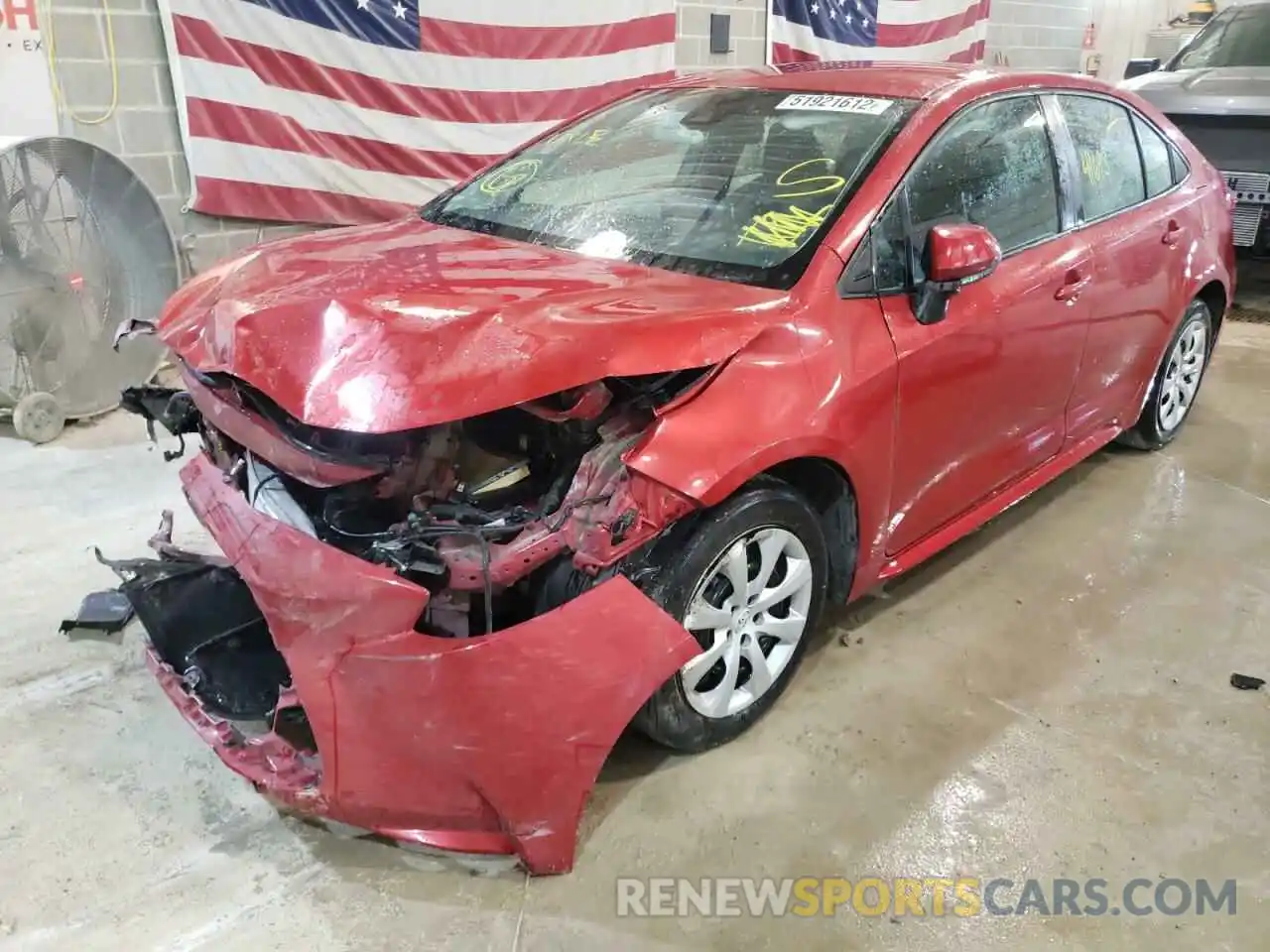 2 Photograph of a damaged car 5YFEPRAEXLP025207 TOYOTA COROLLA 2020