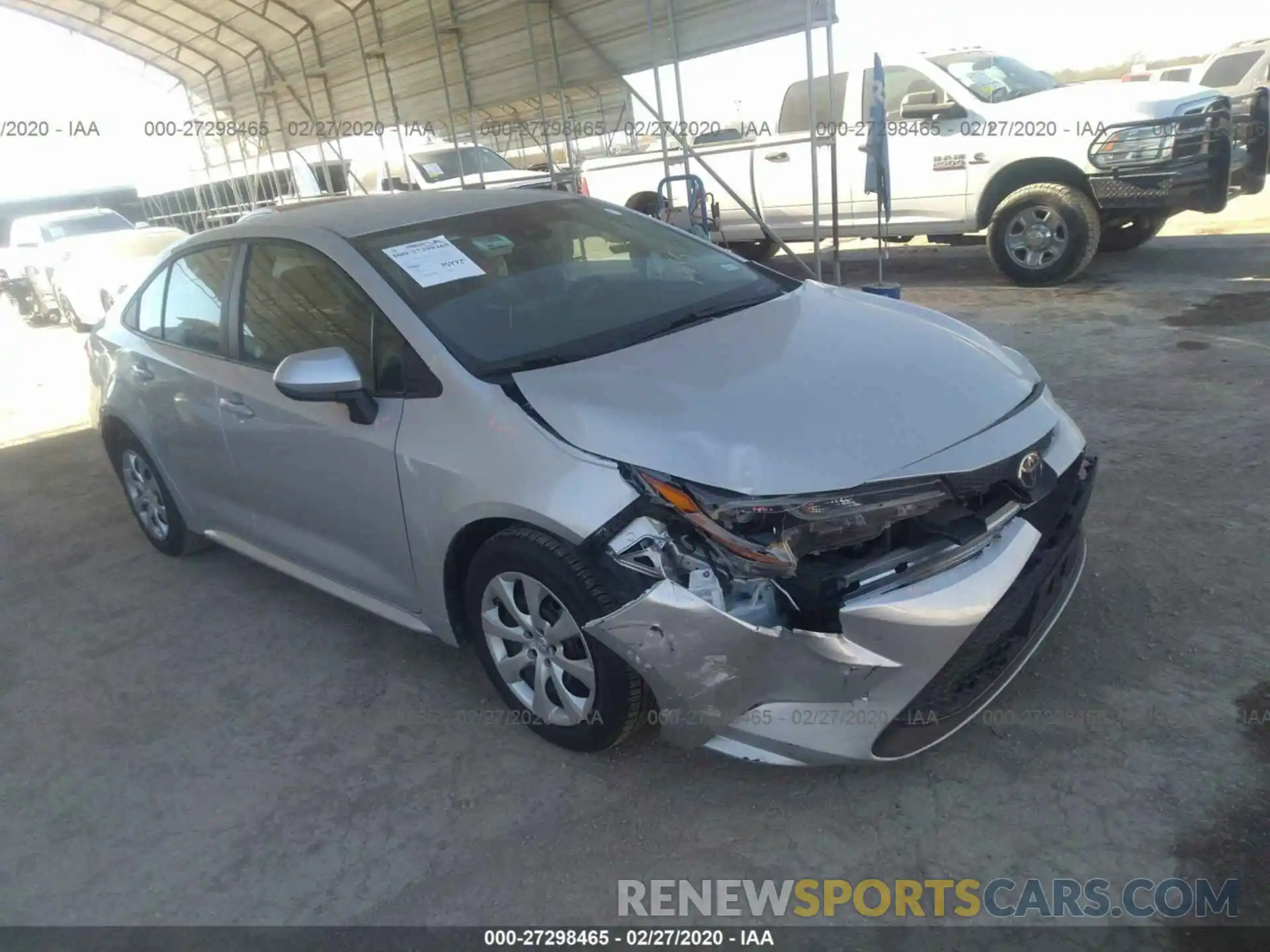 1 Photograph of a damaged car 5YFEPRAEXLP027331 TOYOTA COROLLA 2020