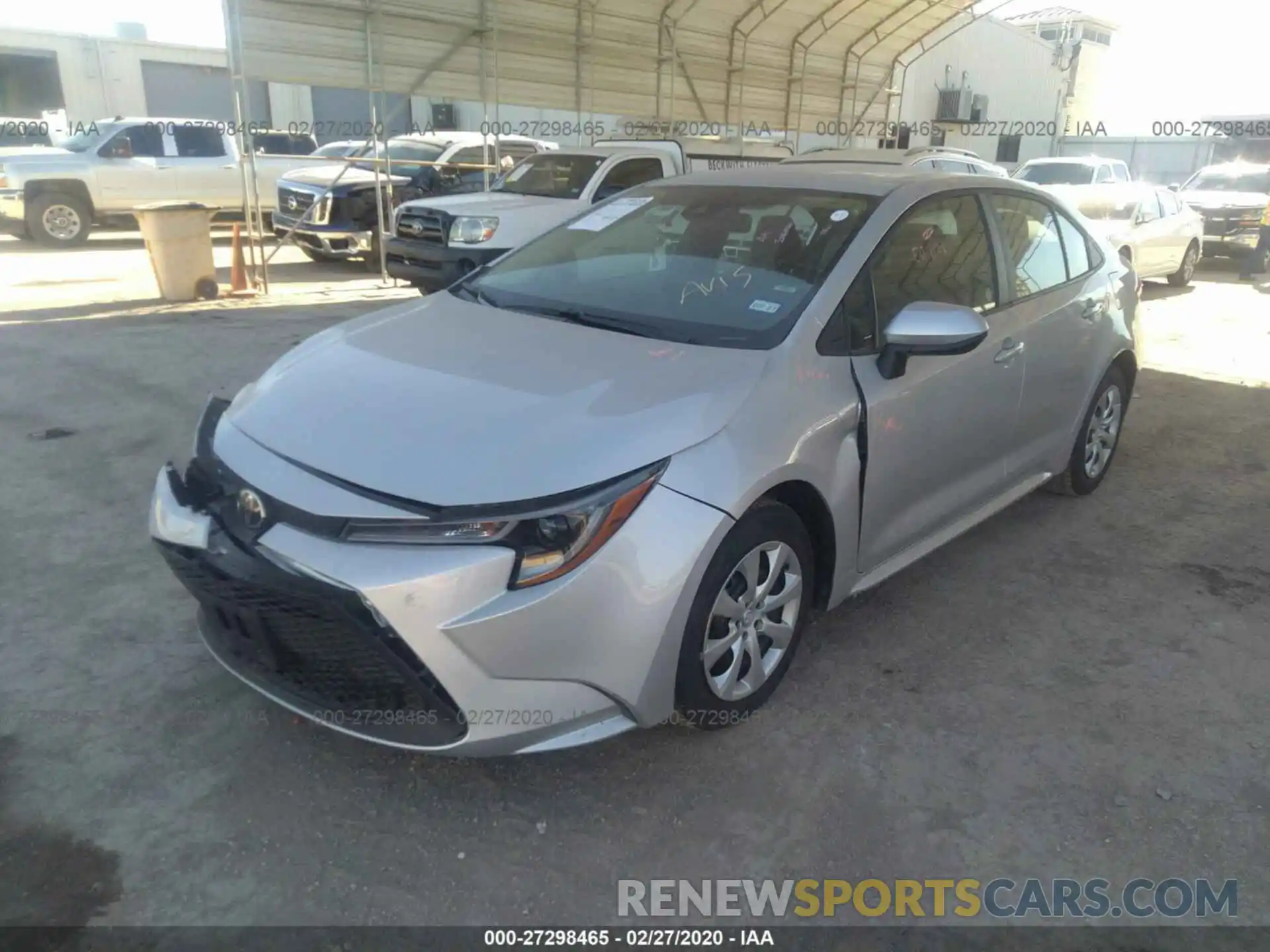 2 Photograph of a damaged car 5YFEPRAEXLP027331 TOYOTA COROLLA 2020