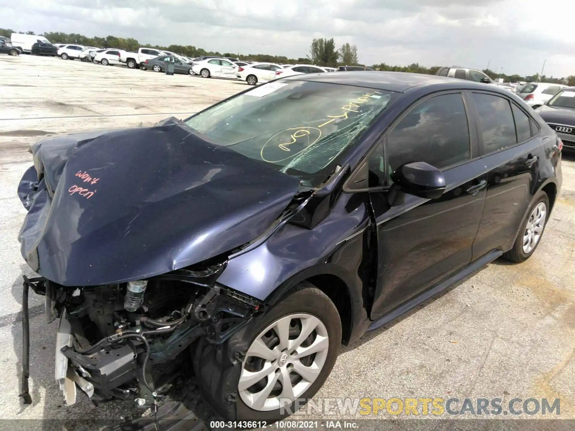 2 Photograph of a damaged car 5YFEPRAEXLP027524 TOYOTA COROLLA 2020