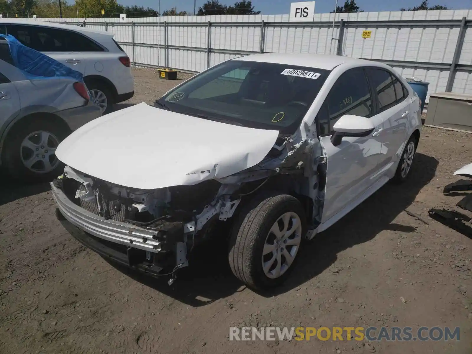 2 Photograph of a damaged car 5YFEPRAEXLP037535 TOYOTA COROLLA 2020