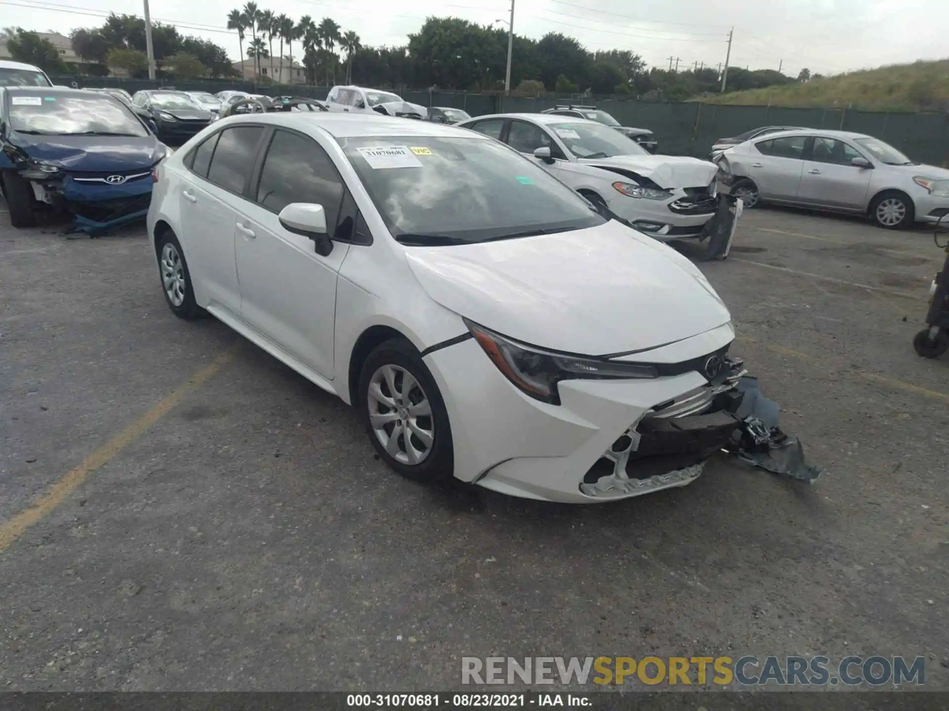 1 Photograph of a damaged car 5YFEPRAEXLP042881 TOYOTA COROLLA 2020