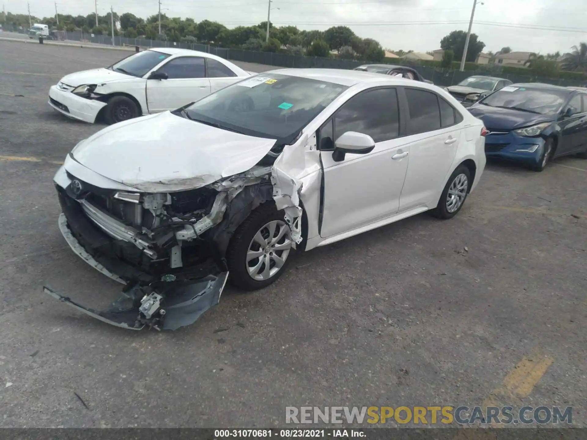 2 Photograph of a damaged car 5YFEPRAEXLP042881 TOYOTA COROLLA 2020