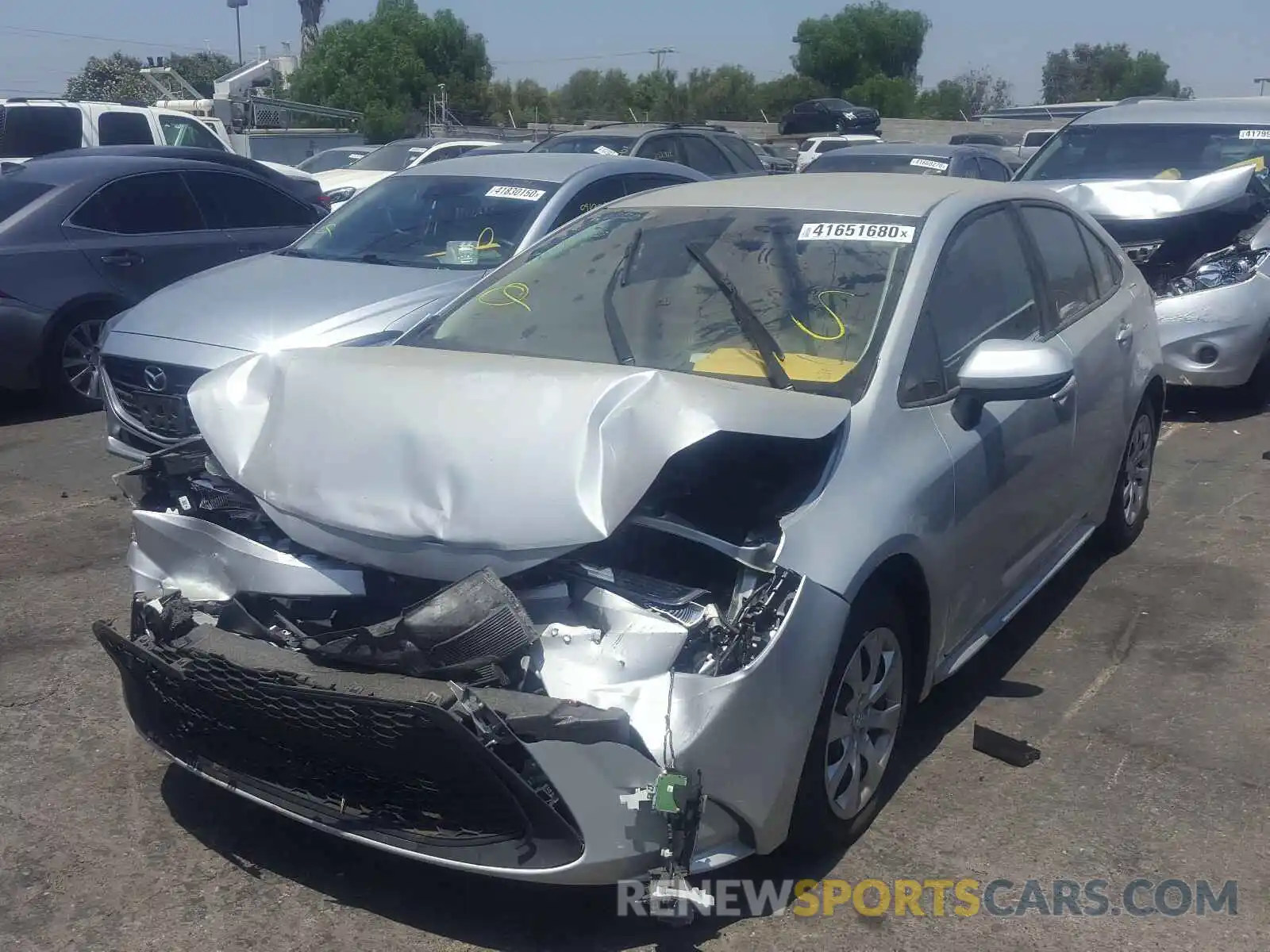 2 Photograph of a damaged car 5YFEPRAEXLP048941 TOYOTA COROLLA 2020